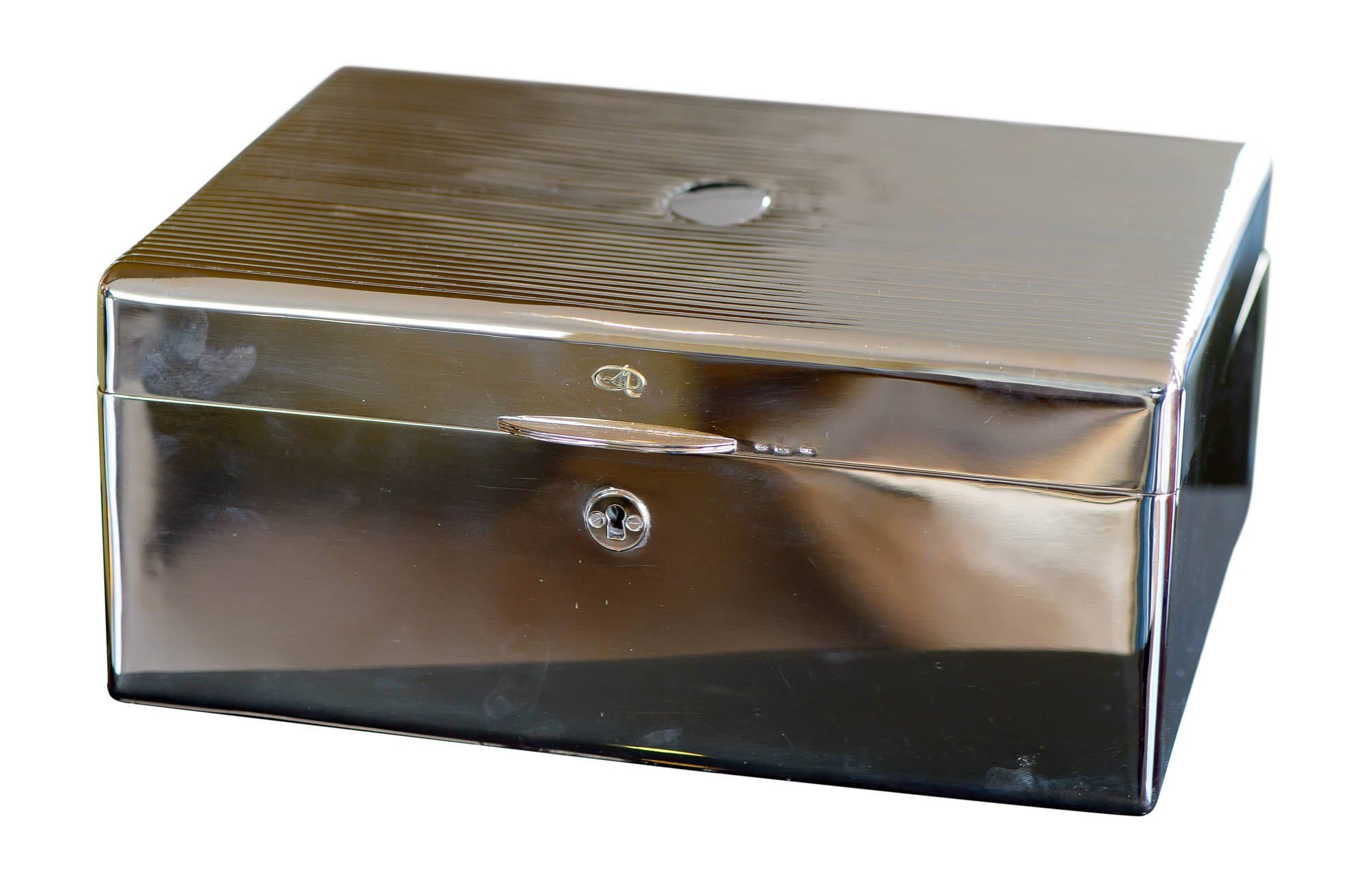 Daniel Marshall Gold Plated Solid Sterling Silver Humidor