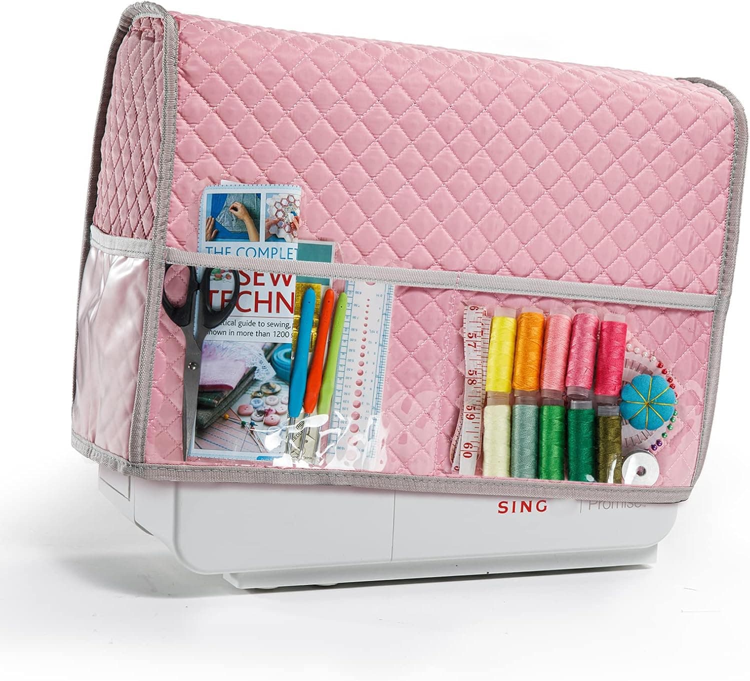 BAGSFY Sewing Machine Cover for Brother, Sewing Machine Dust Cover for Singer, Padded Storage Dust Covers Compatible with Most Standard Sewing Machine.