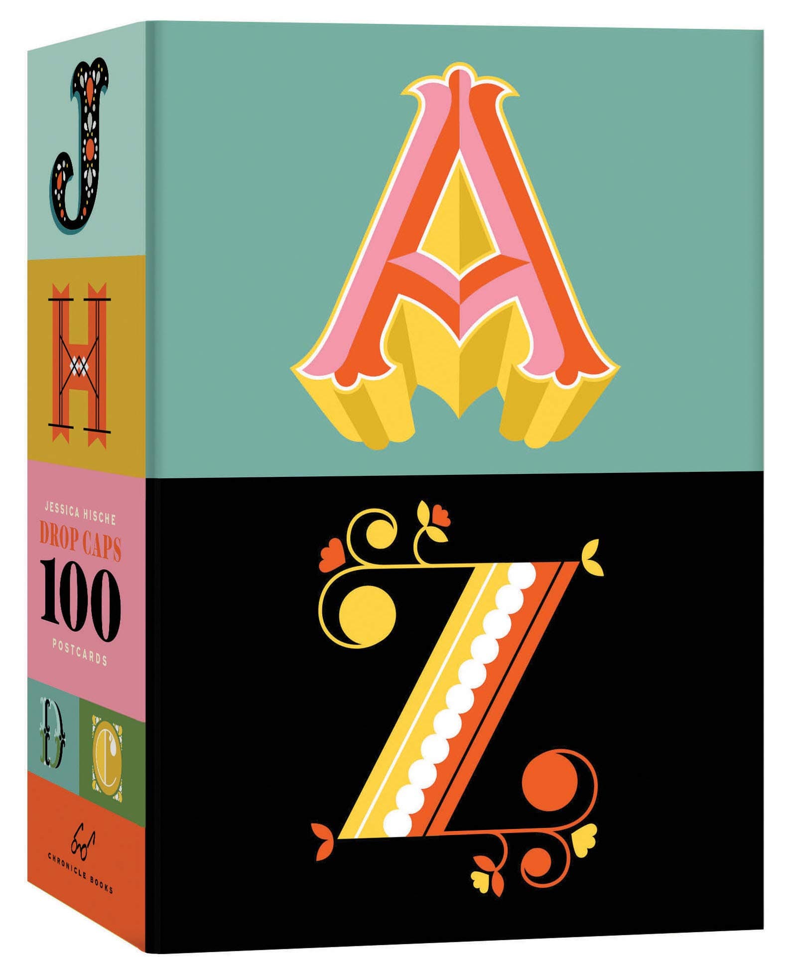 Drop Caps: 100 Postcards (Jessica Hische Hand Lettered Postcards, Inspiring Gift for Graphic Designers)