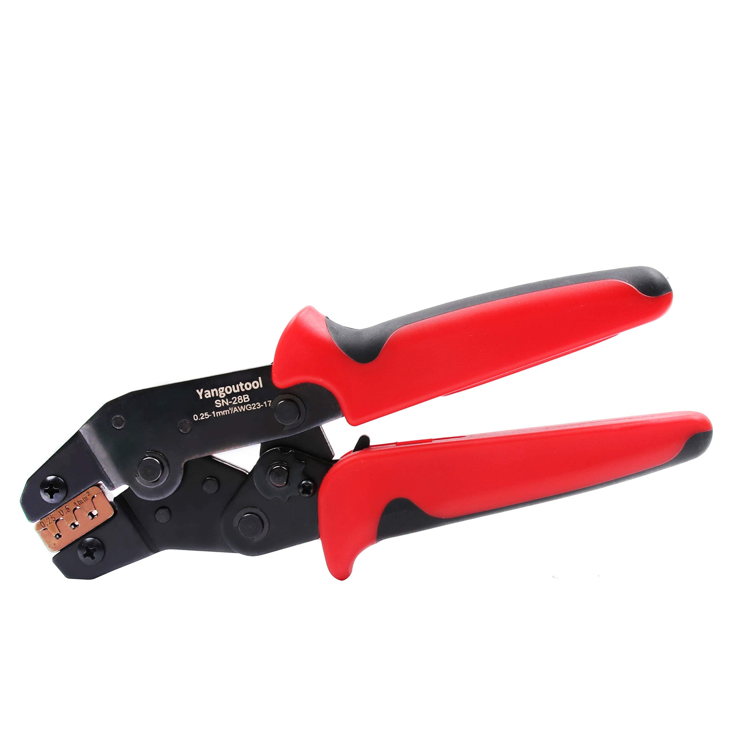 Dupont Crimper,Yangou Pin Crimping Tool,28-18AWG 0.1-1.0mm² with Wire-electrode Cutting Die,SN-28B Molex Crimping Tool