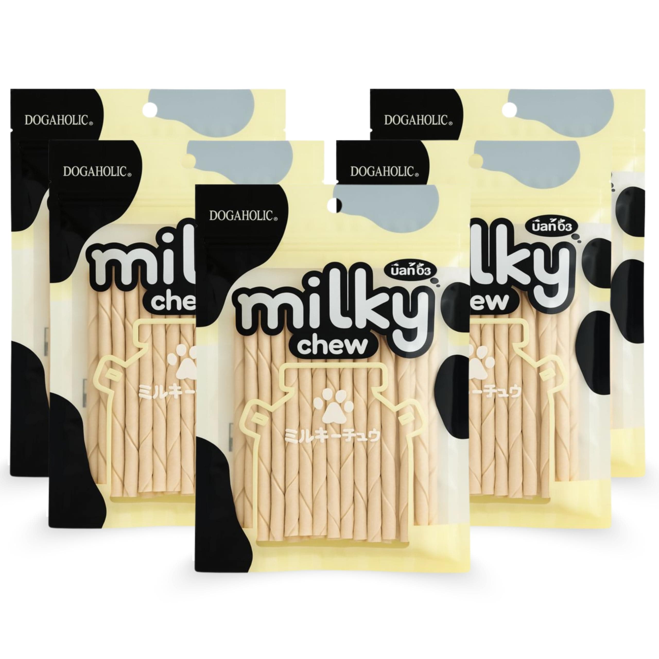 Dogaholic Milky Chews Sticks Dog Treat (Milky Chew Sticks 30 in 1, Pack of 3) with Free Key Ring