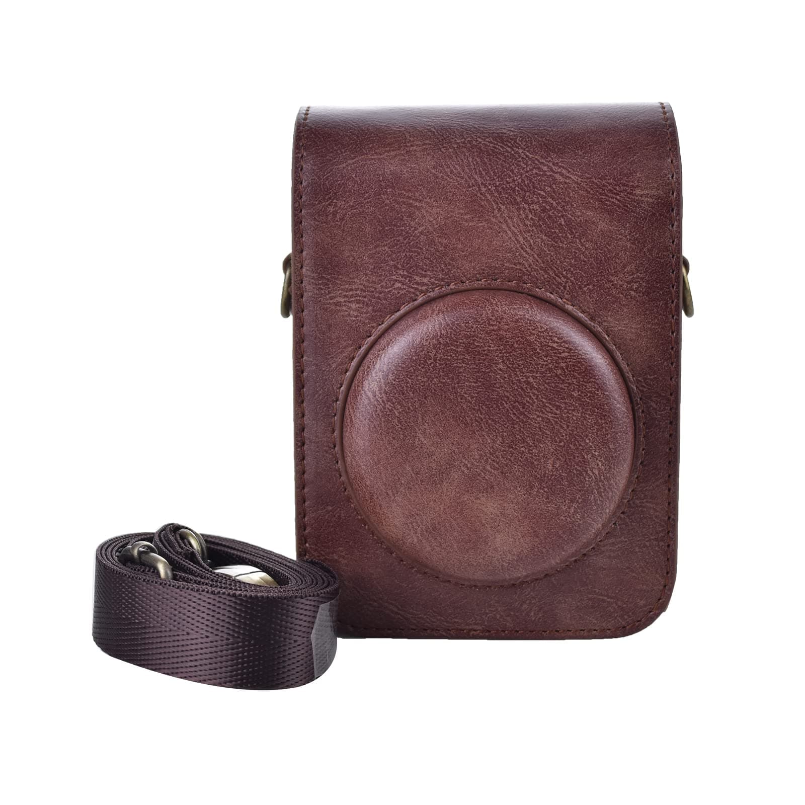 MUZIRI KINOKOO Protective Case Compatible for Sony ZV1 HX60 RX100 Series/Ricoh GR Series/Canon G5X/G7X2/G9X SX720/730/740/Pana.LX7/9/10/15 Camera - PU Leather Case Vertical Version - Coffee