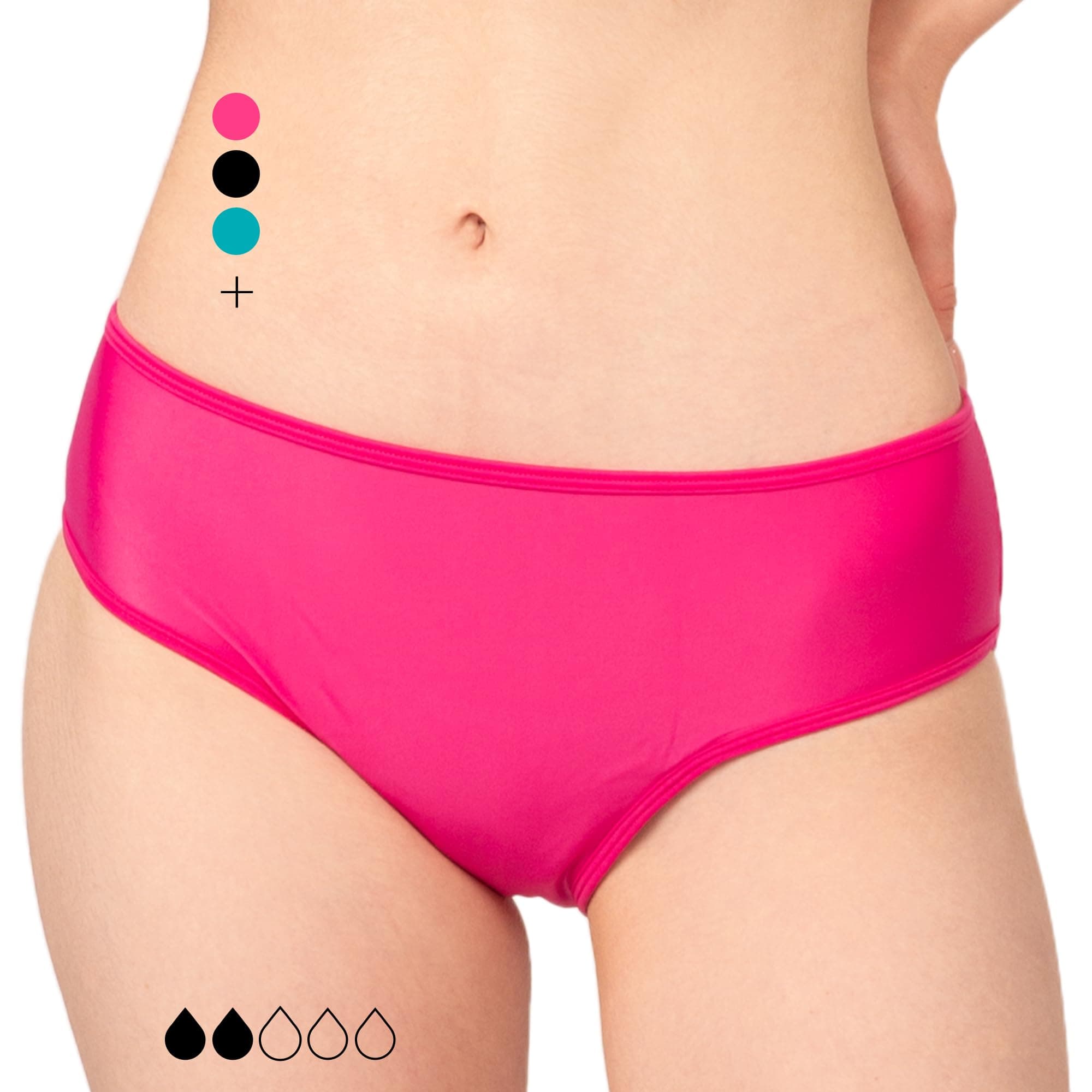 Period Swimwear - Menstrual Leakproof Bikini Bottoms - Mid Waisted Swim Bottoms for Teens, Girls, Women