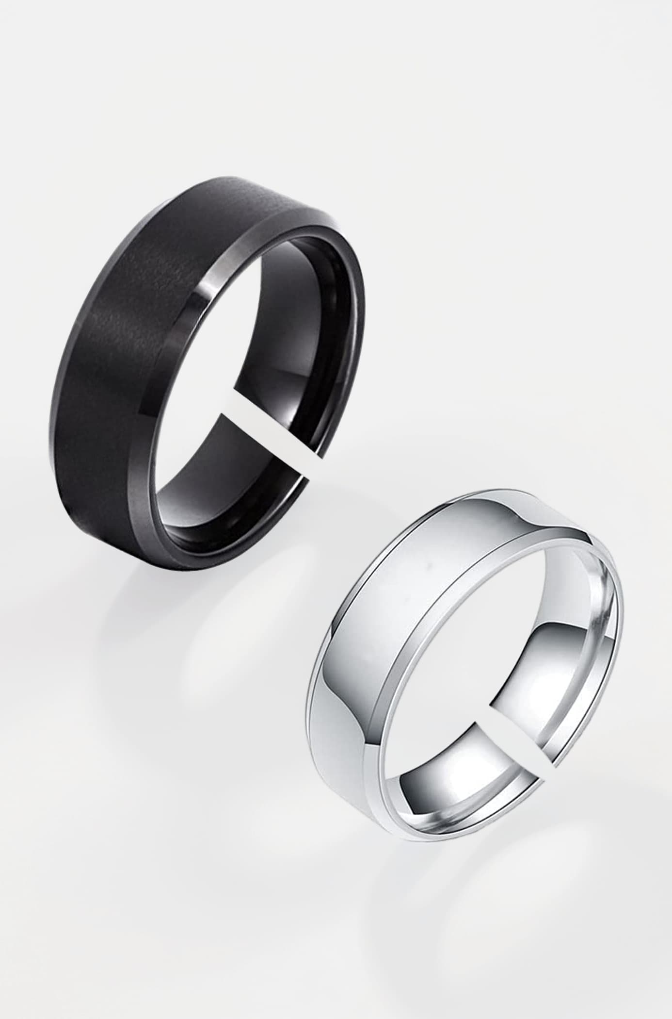 Men's Jewellery Trendy Solid Polish Finish Stainless Steel Band Style Ring Crafted For Boys and Men FR1000968