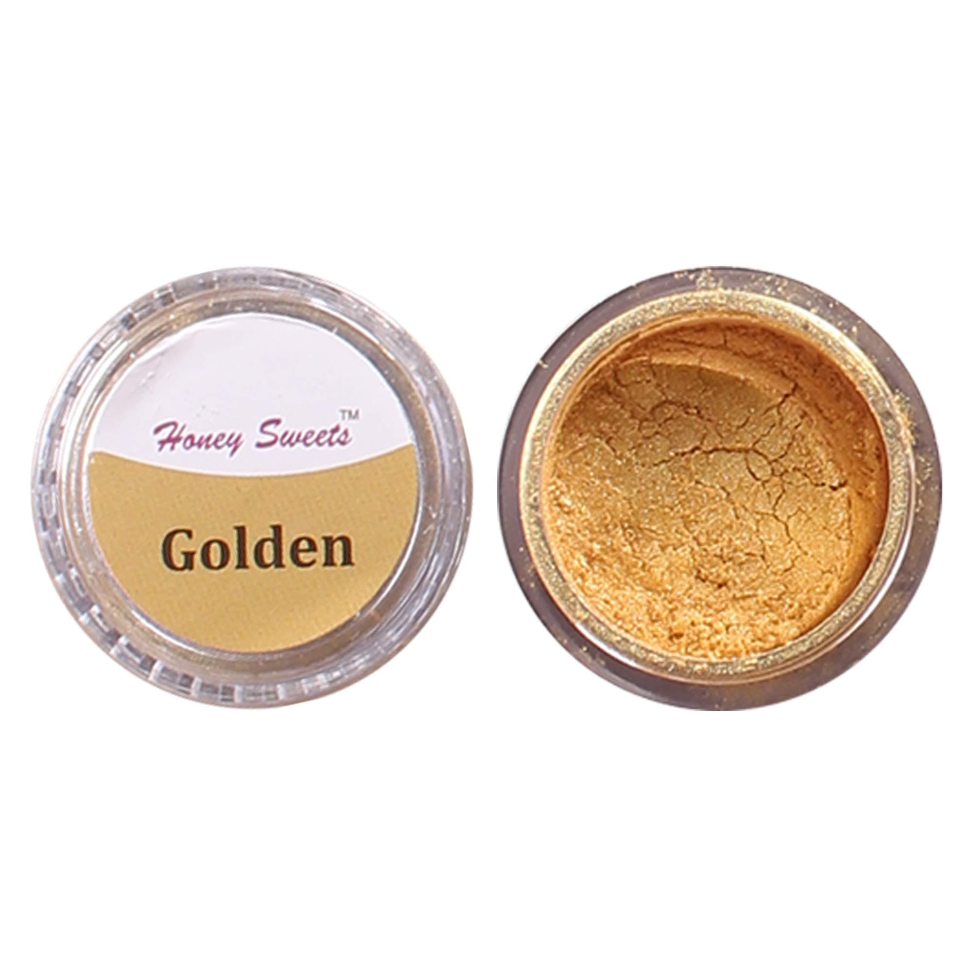 Honey Sweets Edible Luster Dust for Painting on Cakes and Chocolates (4.25 Grams, Golden)