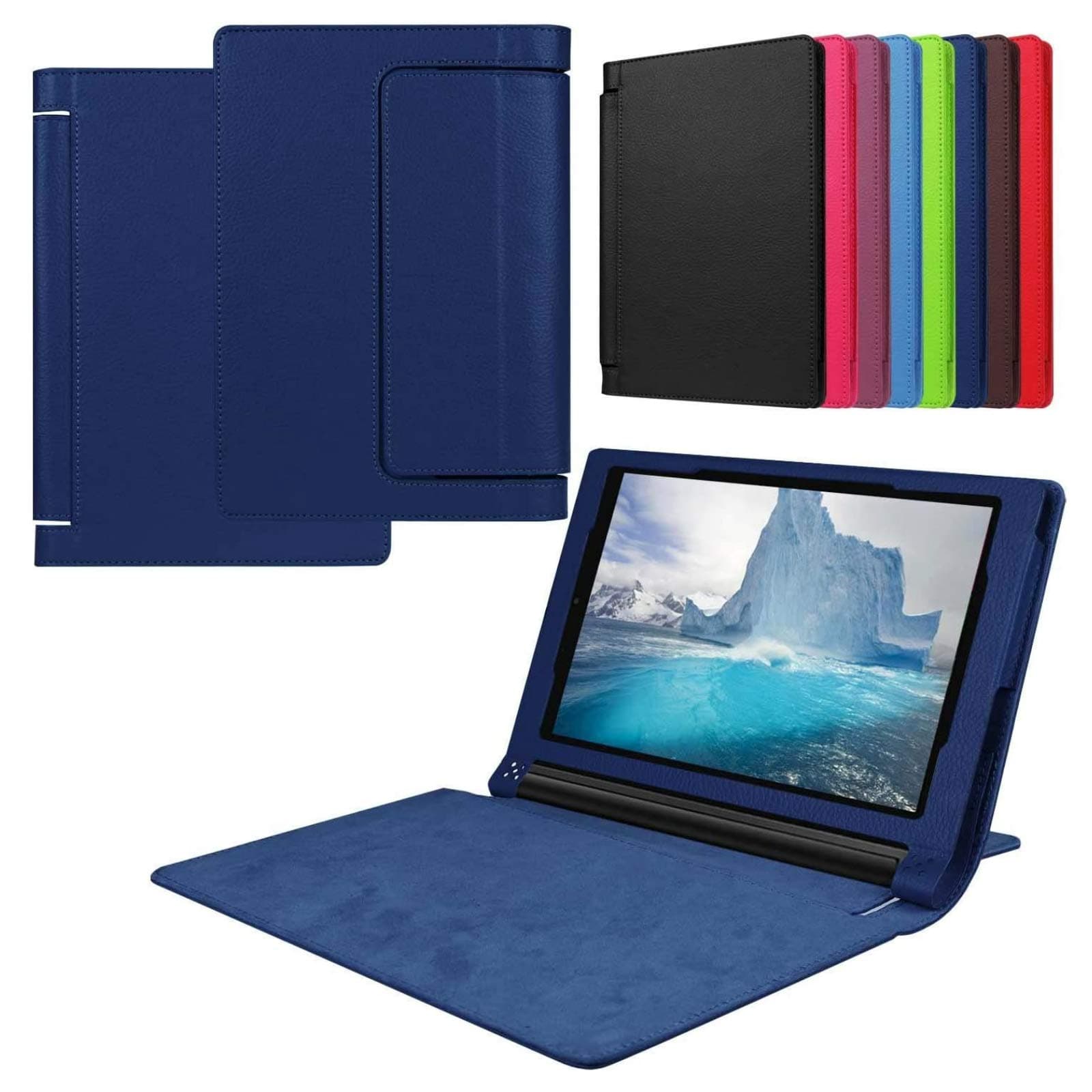 Asng Lenovo Yoga Tab 3 8 Case - Slim Folding Stand Cover Smart Case for 2015 Lenovo Yoga Tab3 8-Inch Tablet (Drak Blue)