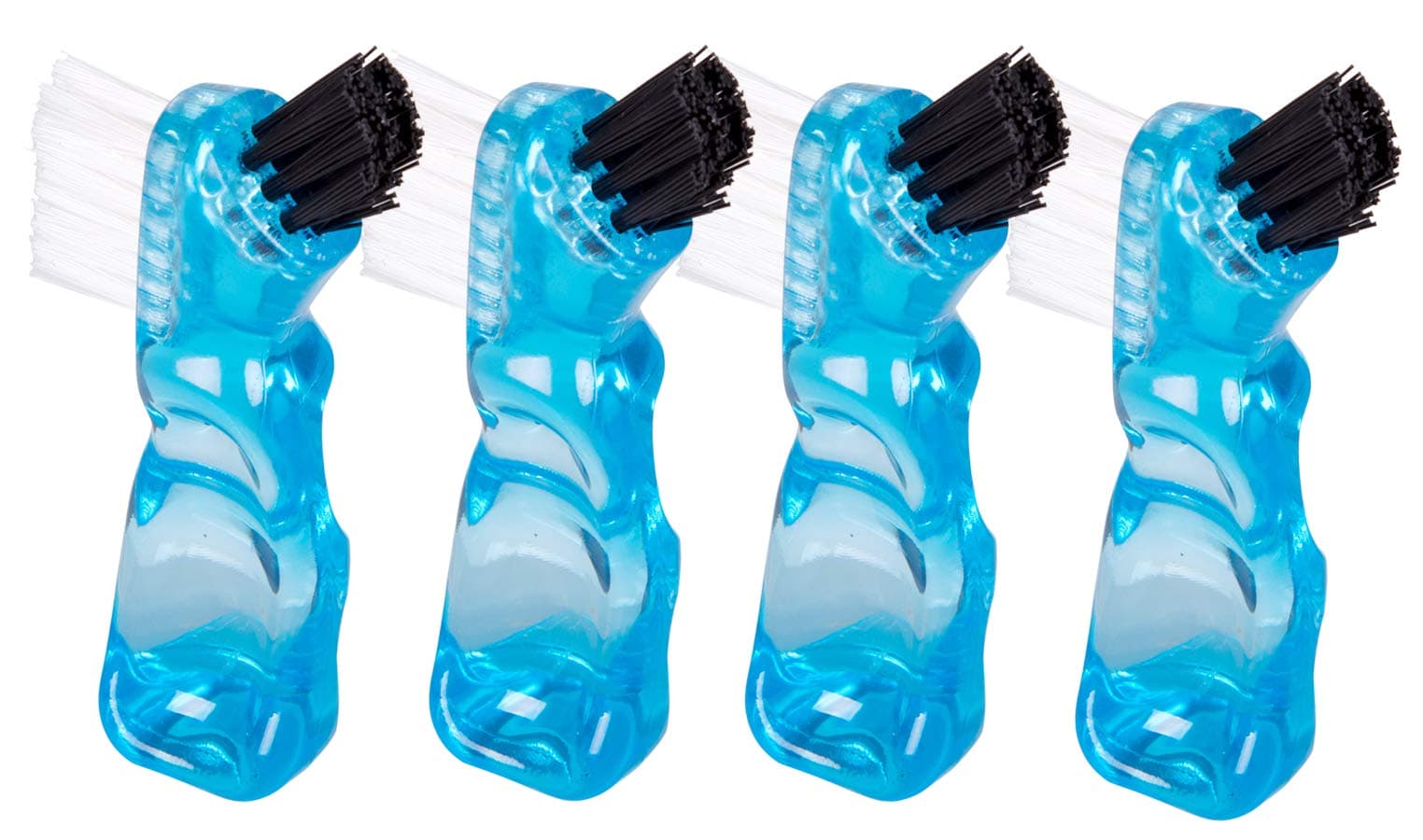 4 Pack Small Denture Brush Cleaning False Teeth, Dentures Toothbrush for Dental Devices, and Mouth Guards