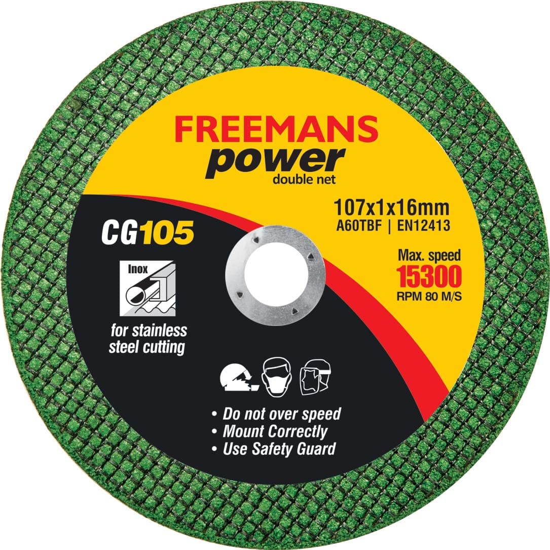 4-Inch Double Net Cut off Wheels for Metal and Stainless Steel Cutting using Angle Grinder, Green - Pack of 50 Pieces