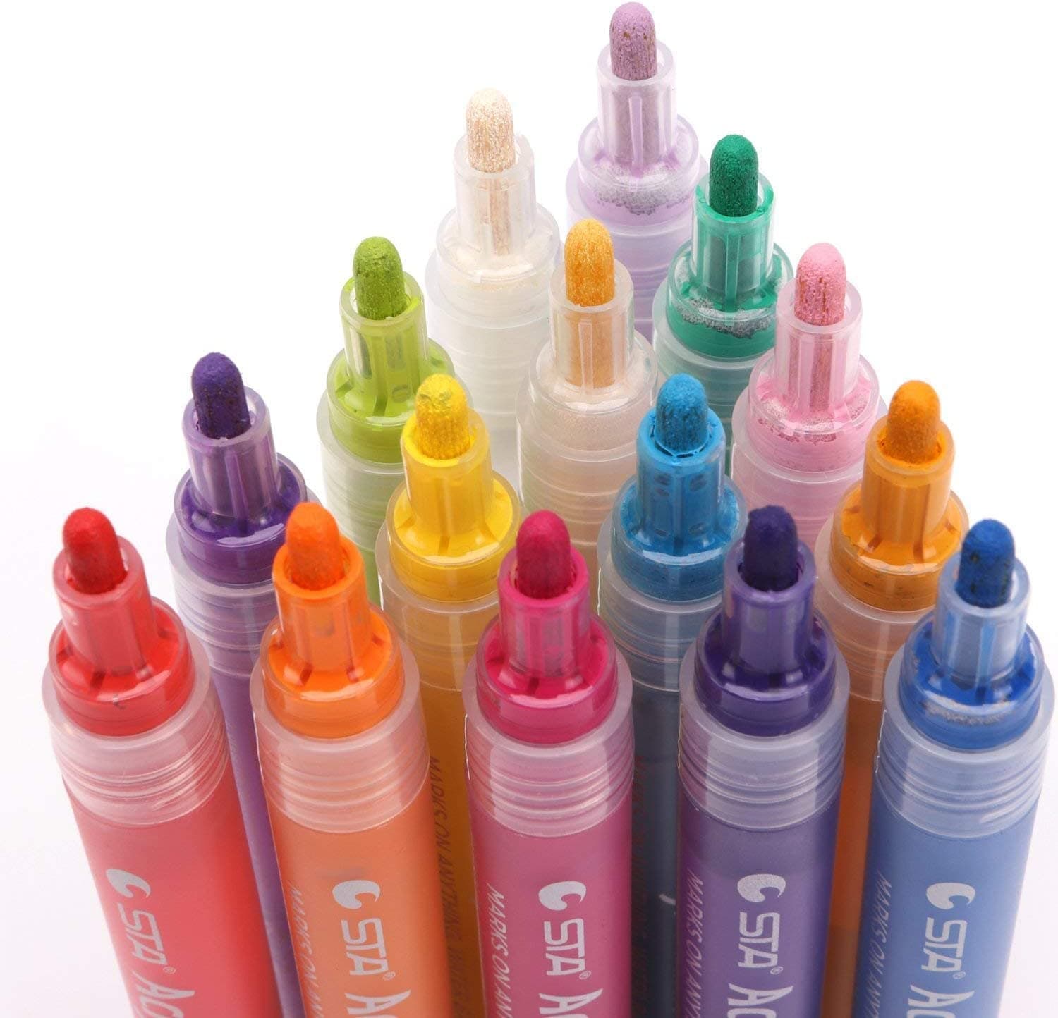 Amitasha Acrylic Marker Pens For Painting Canvas, Glass, Mug, Wood, Fabric - 8 Pcs, Medium, Multicolor Perfect Creative Gift Ideas for Best Friend