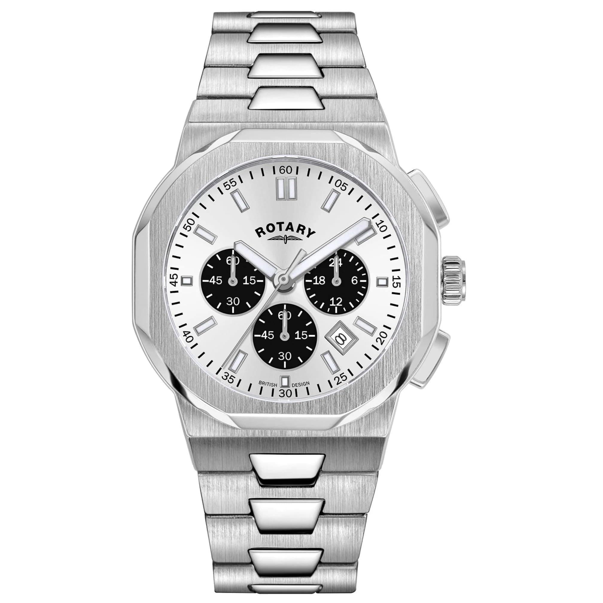 Rotary GB05450/59 Watch Regent Chronograph Mens, Silver, GB05450-59-AMZUK