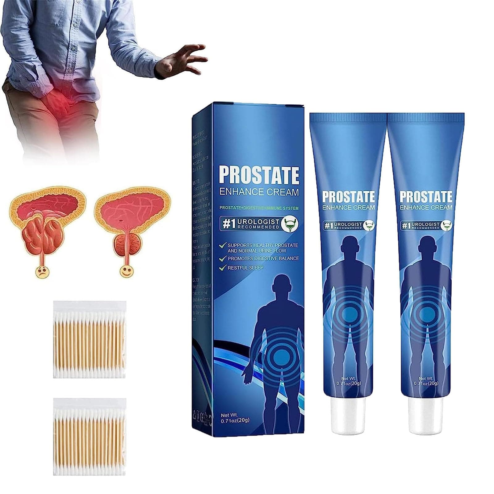1/2/3pcs Progesterone Cream,Prostate Enhance Cream,Prostate Relief Cream,Prostate Care Cream (2 PCS)