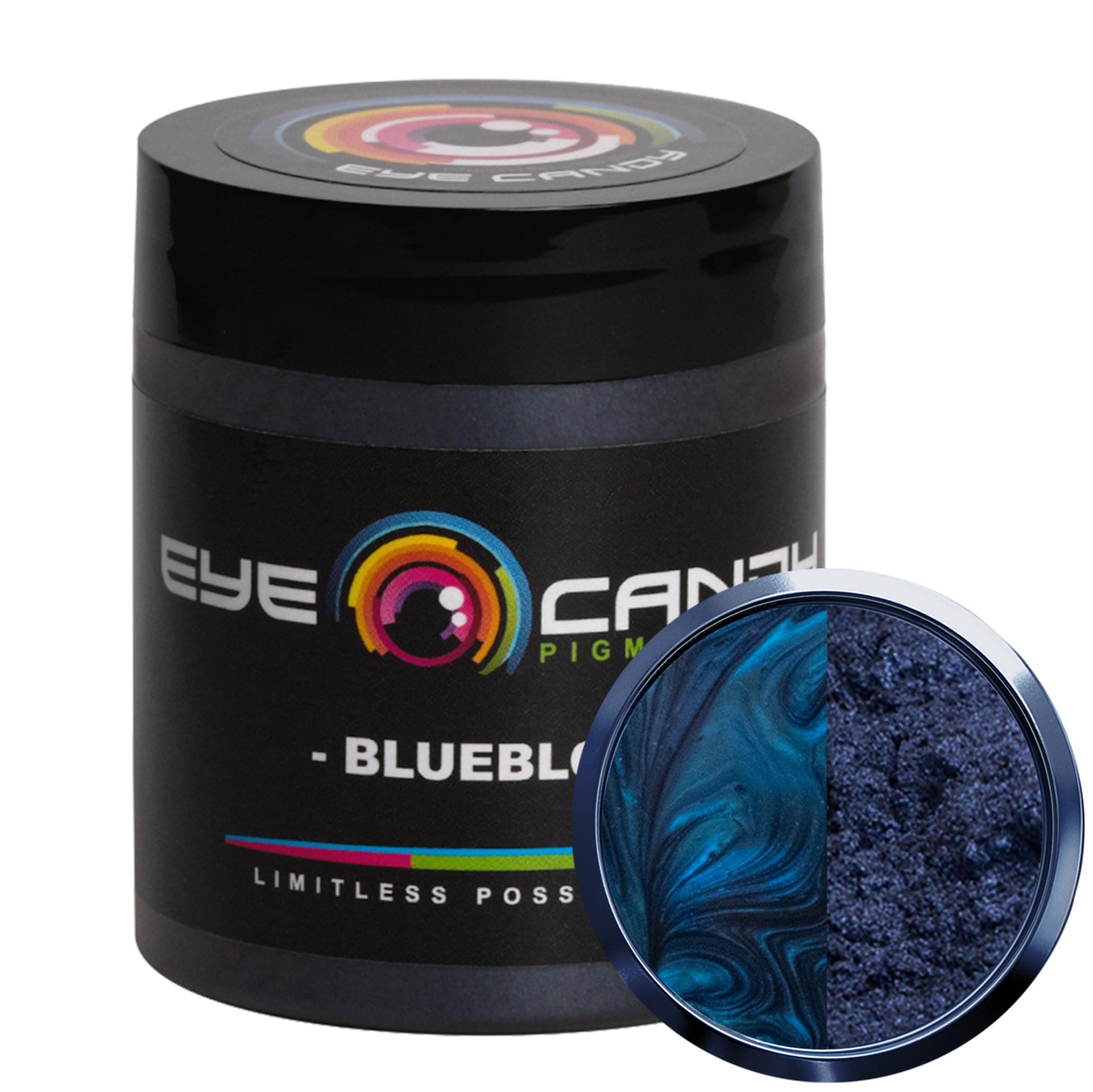 Eye Candy Pigments Premium Blue Mica Powder - Blueblood (25gr) - for Epoxy, Resin, Soap, Paint, Woodworking, Acrylic Pouring, Bath Bombs, Fishing Lures - DIY Arts and Crafts Additive