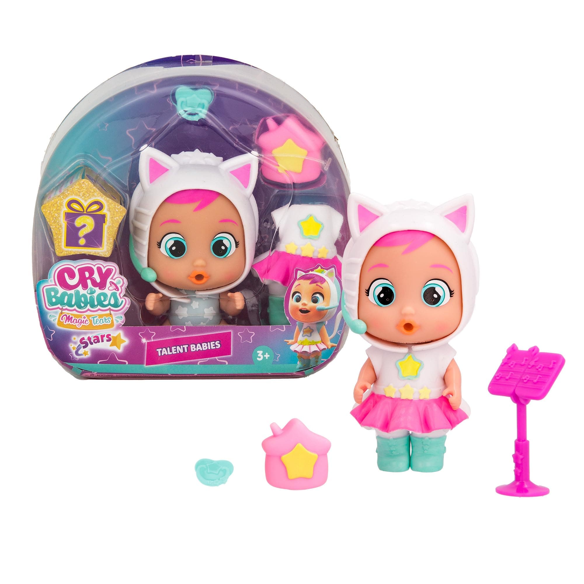 Magic Tears Talent Babies, Daisy - 6+ Surprises, Accessories, Great Gift for Kids Ages 3+