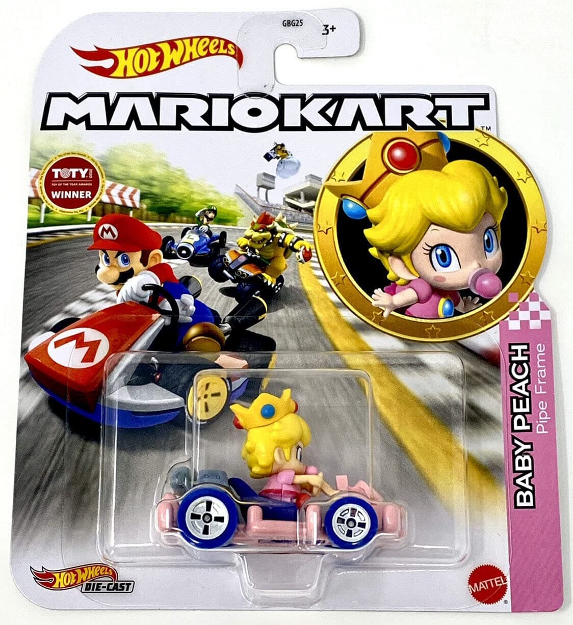 DieCast Baby Peach Pipe Frame Super Mario Kart Model - 1:64 Scale 2" Length