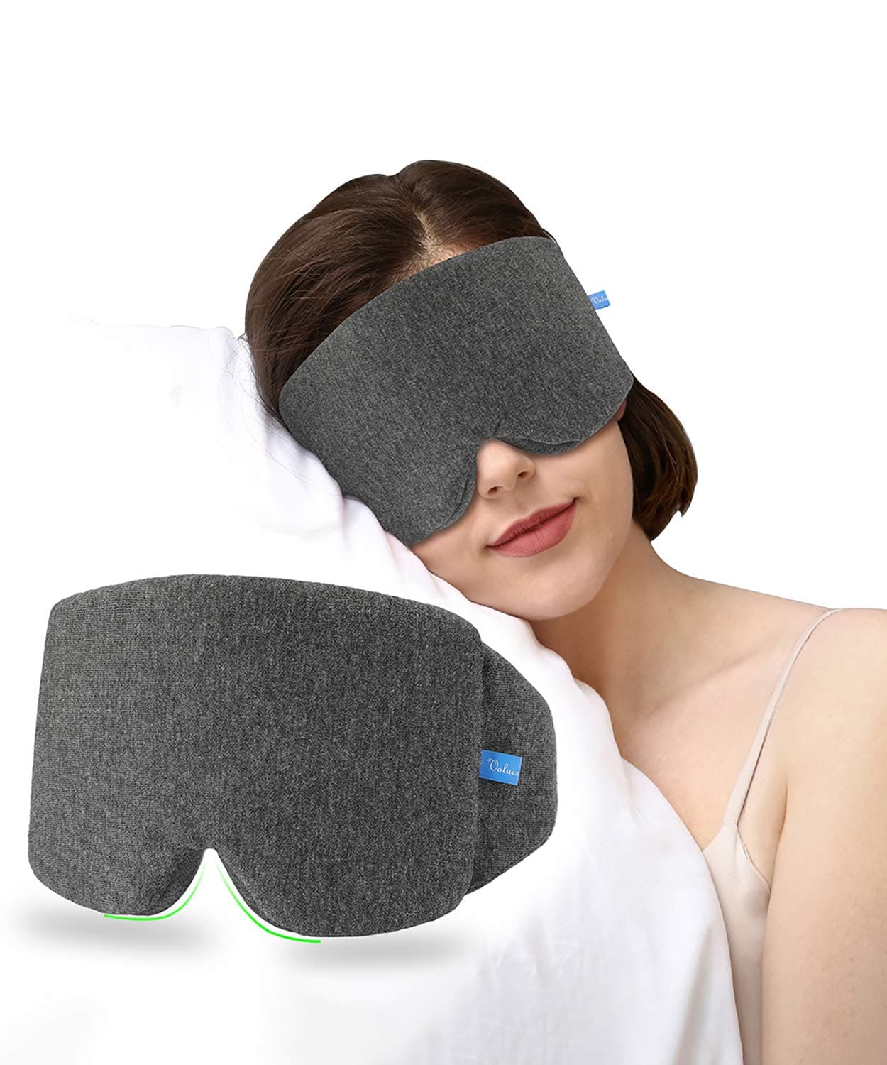 Eye Mask for Sleeping | Sleep Mask Men/Women Better Than Silk, VOLUEX Update Light Blocking Sleeping Eye Mask, Ultra Soft Skin-Friendly Zero-Pressure Eye Mask