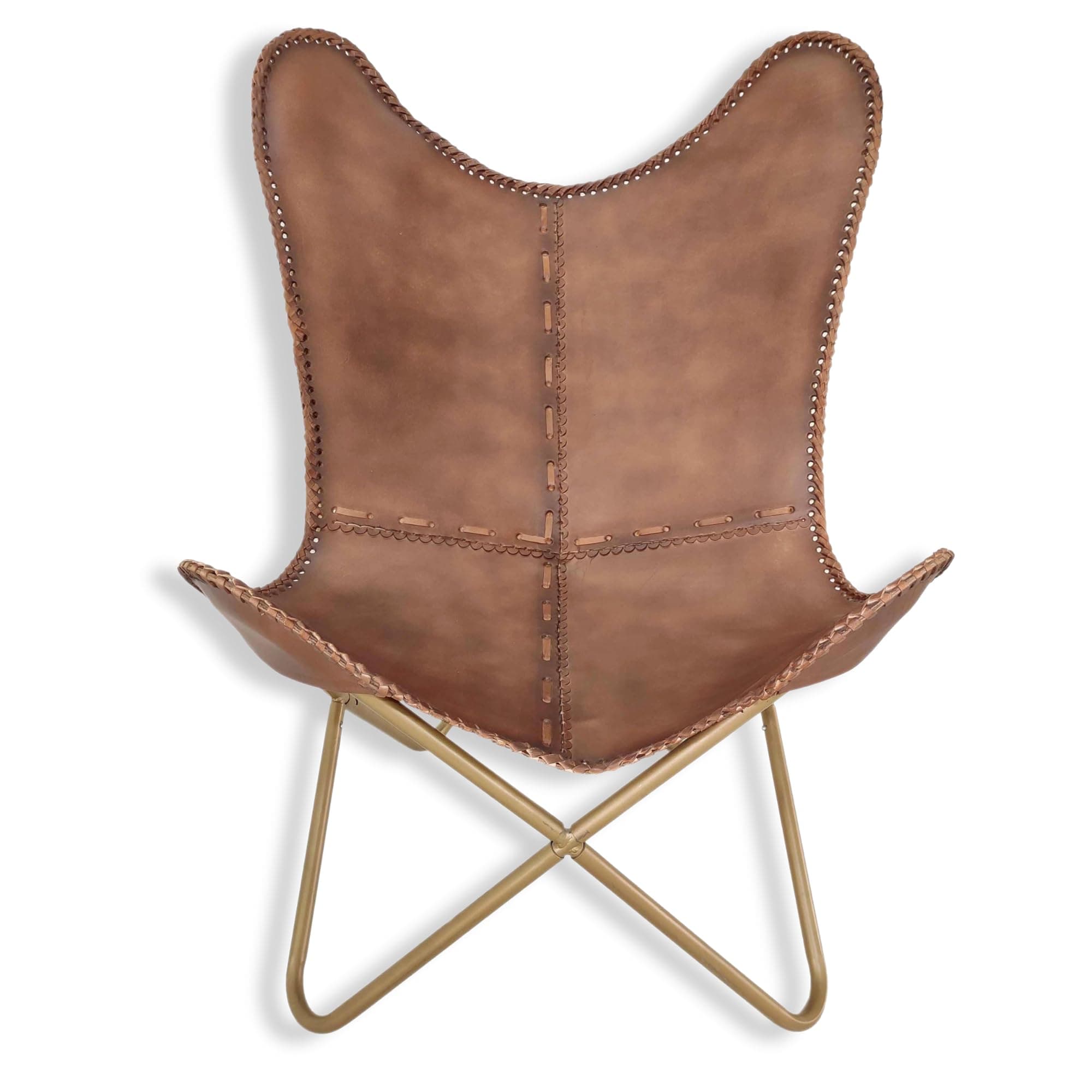 Premium Outdoor Chair- Lounge Chair- Genuine Leather Relaxing Chair Brown Leather Chair Beach Chair - Home/Office Chair Vintage Style Chair Arm Rest Chair. TC1-12