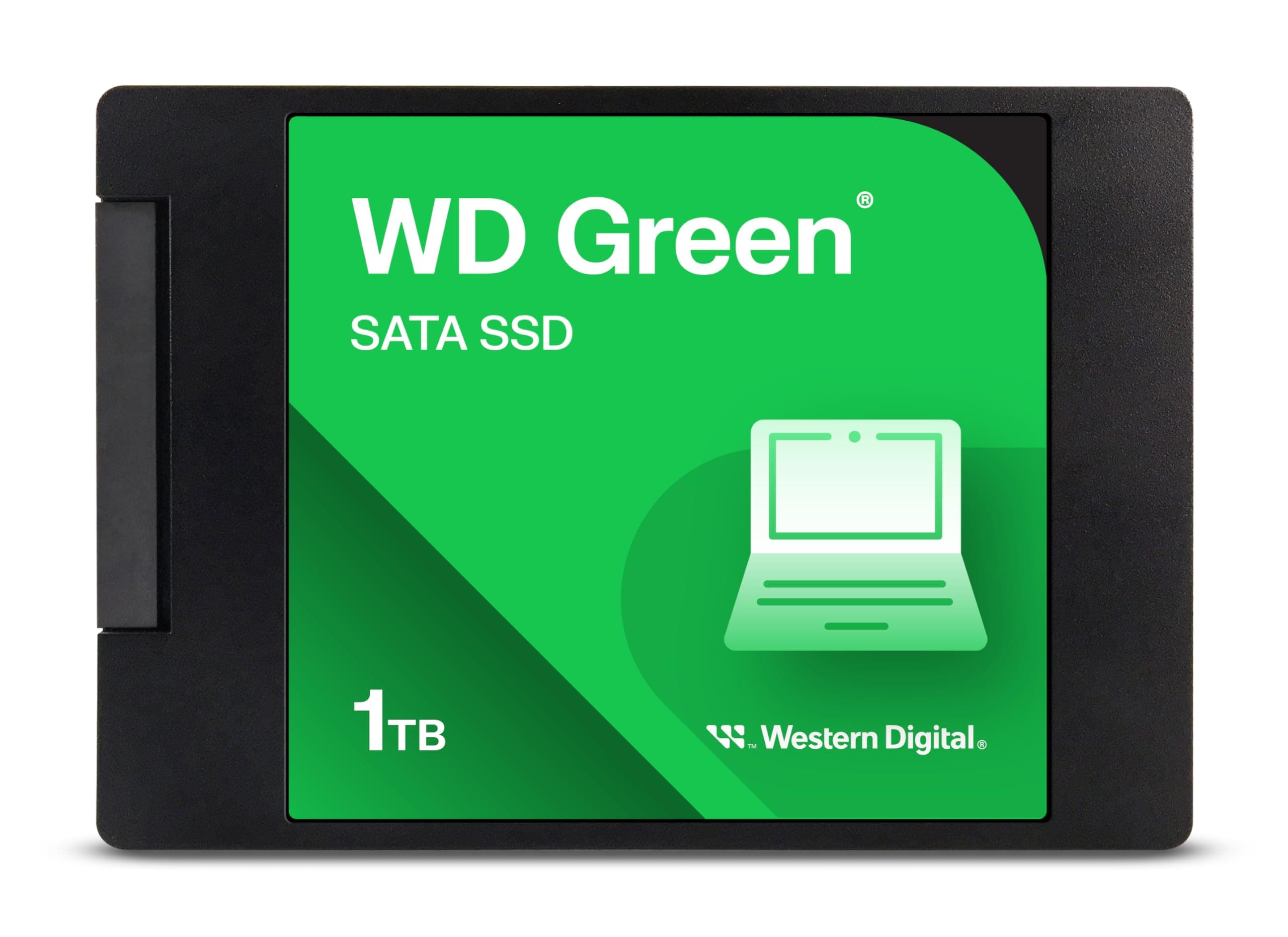 Western Digital 1TB WD Green Internal SSD Solid State Drive - SATA III 6 Gb/s, 2.5/7mm, Up to 545 MB/s - WDS100T3G0A