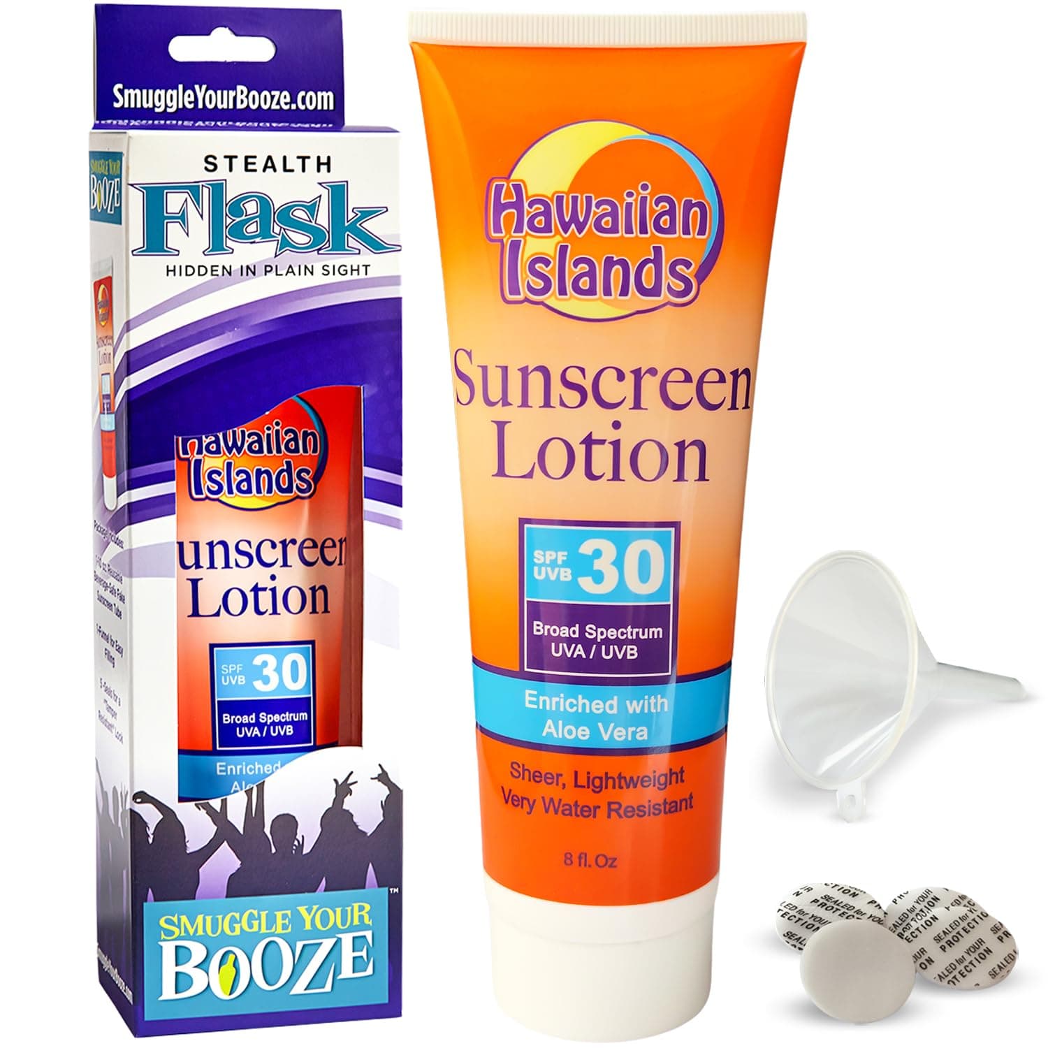Sunscreen Bottle Stealth Flask 8 oz