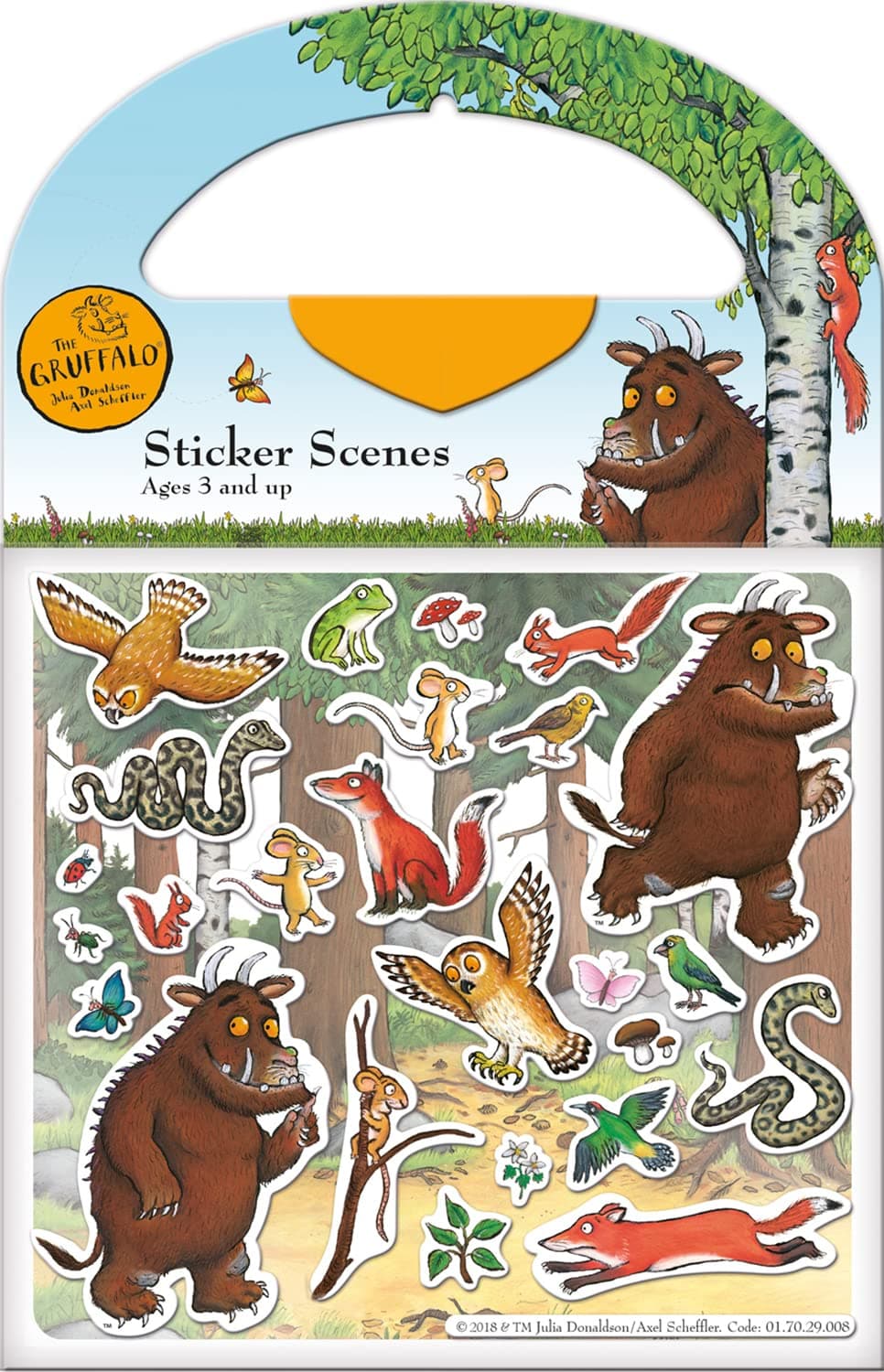 Paper Projects 01.70.29.008 Gruffalo Activity Set-Includes Six Scenes and over 50 Reusable Stickers, Multicolor, 23.5cm x 15.5cm