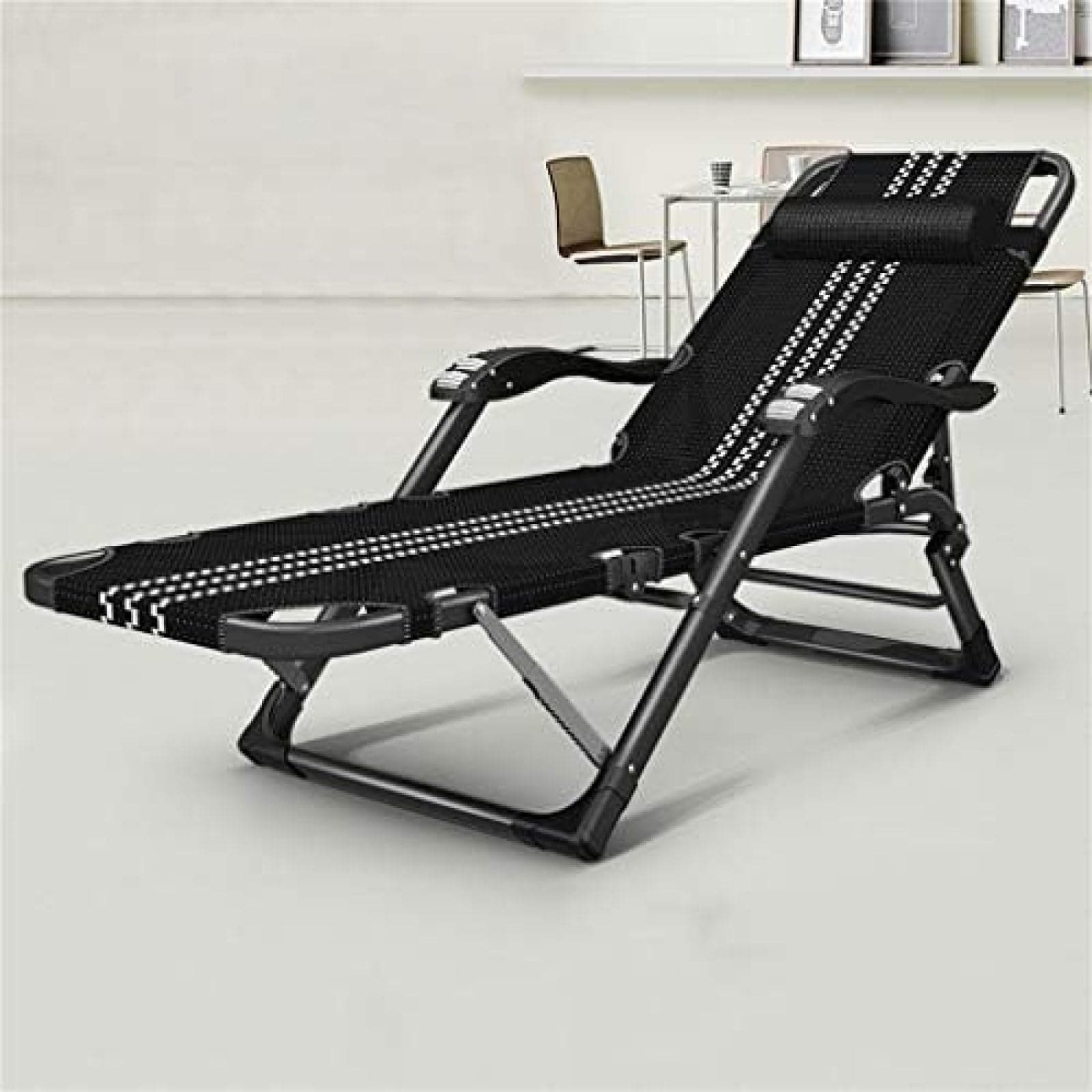 Chaise Lounge Old Man Pregnant Women Folding Chair Summer Lunch Break Recliners Portable Casual Siesta For Living Room Bedroom Office Folding Bed,D,Striking44