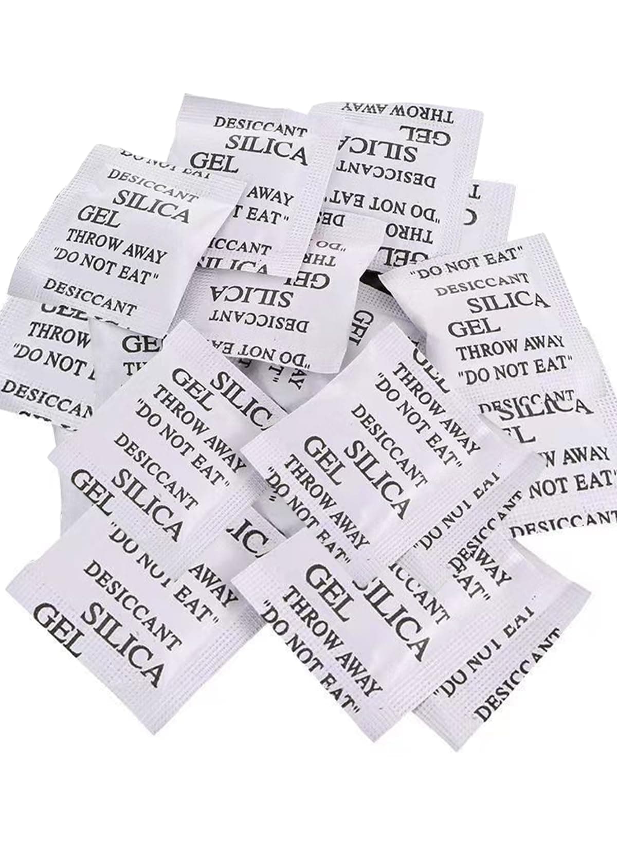 Homarket 100 Packs Silica Gel Desiccant Non-Toxic Safety Damp Moisture Absorber Drying Bags, 3g/Bag