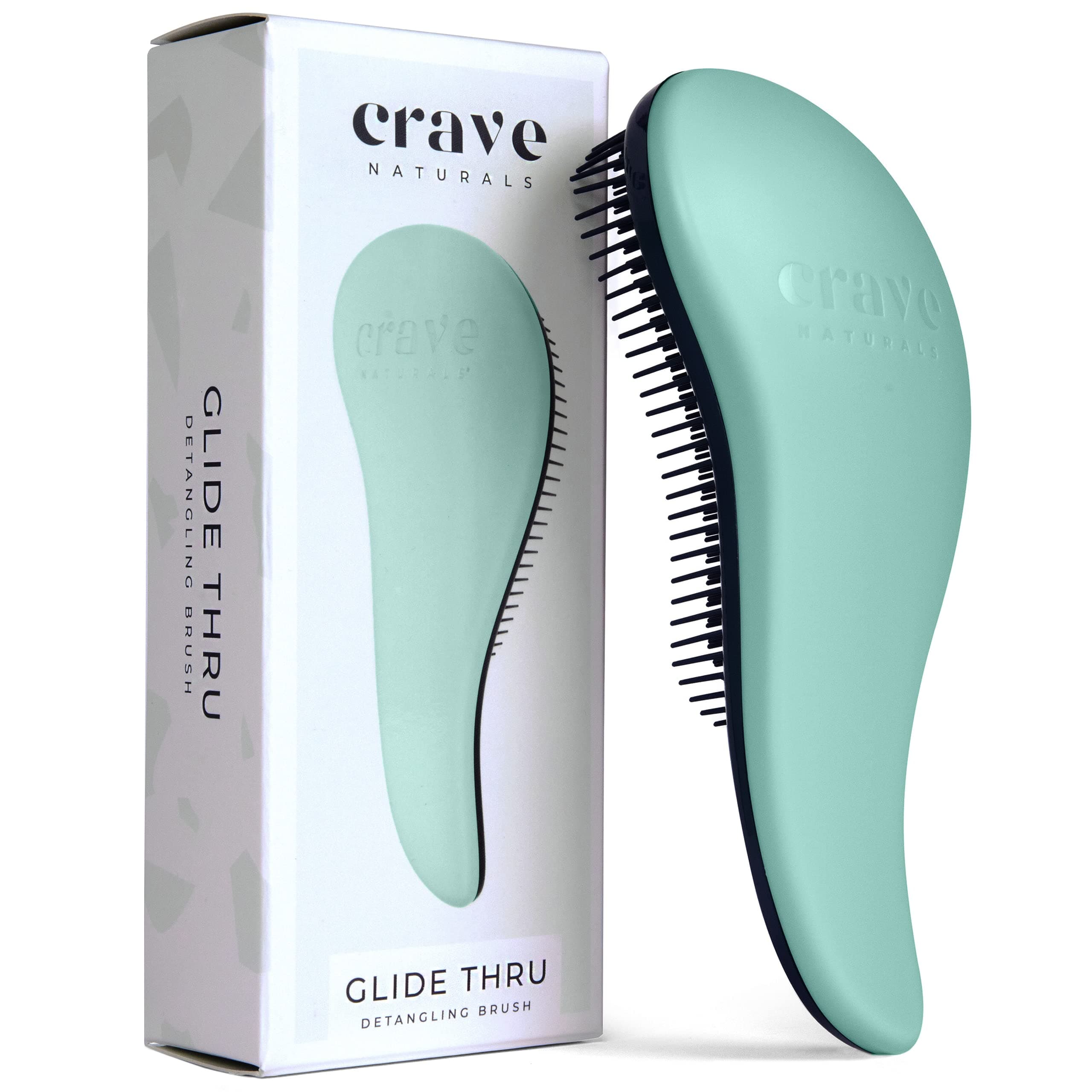 Crave Naturals Glide Thru Detangling Brush for Adults & Kids Hair