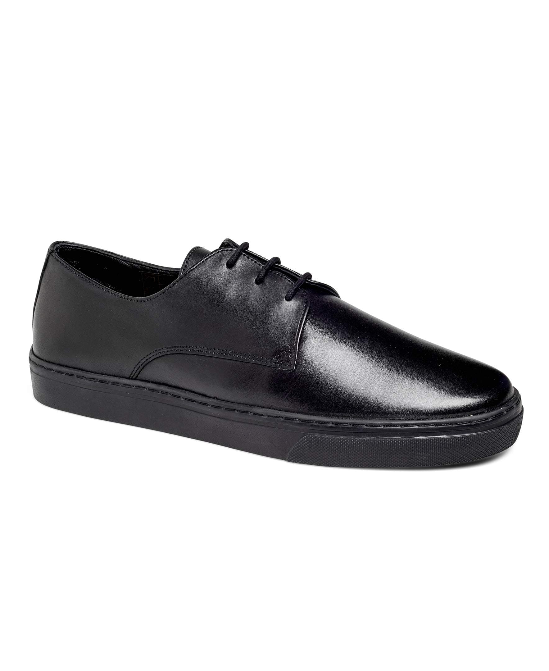 Anthony Veer Coolidge Derby Men's Lace-up Italian Leather Fashion Sneaker black Size: 6 UK