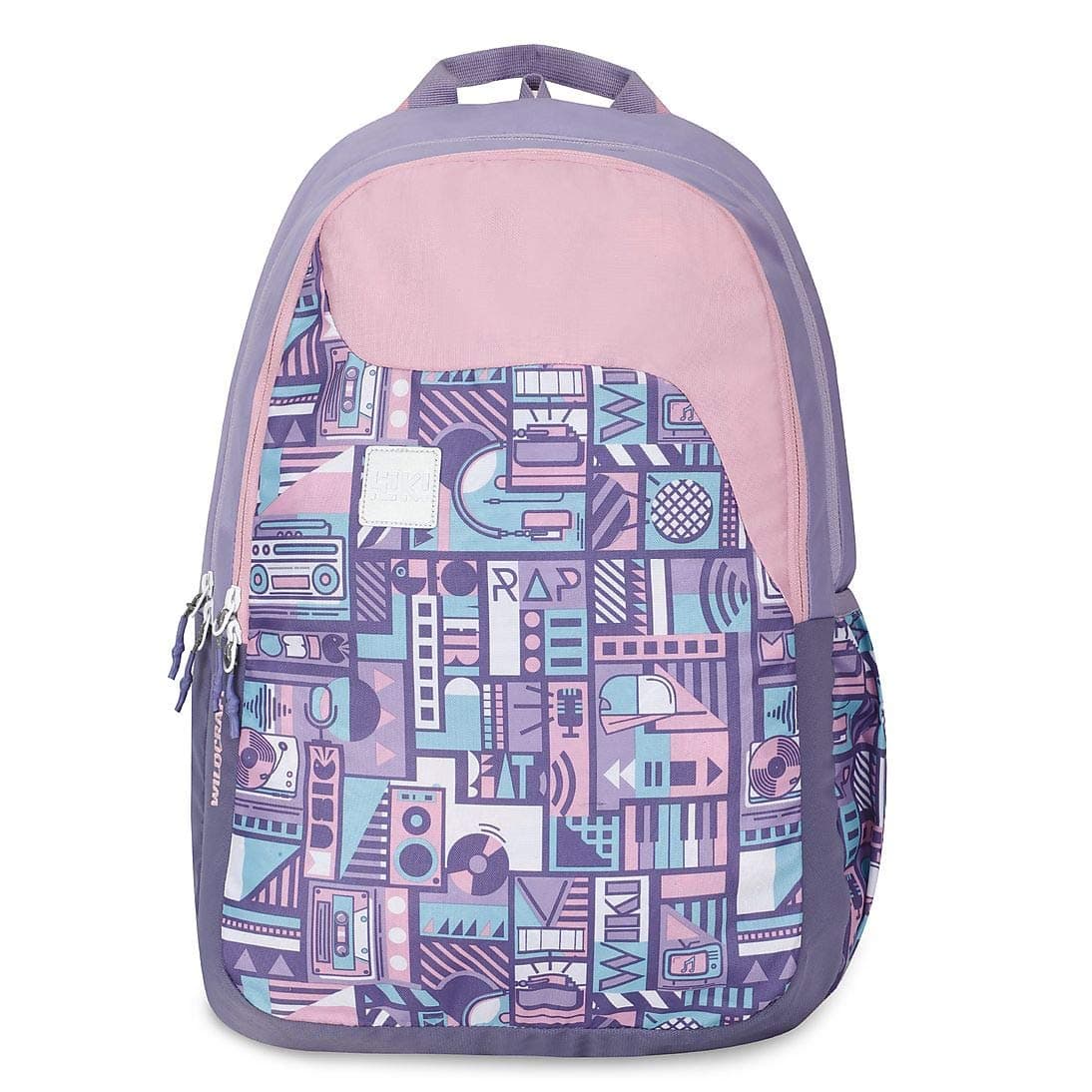 Wildcraft Wiki 1 Music Standard 3 Compartment Backpack Purple (11947 Purple), 29.5 Litre