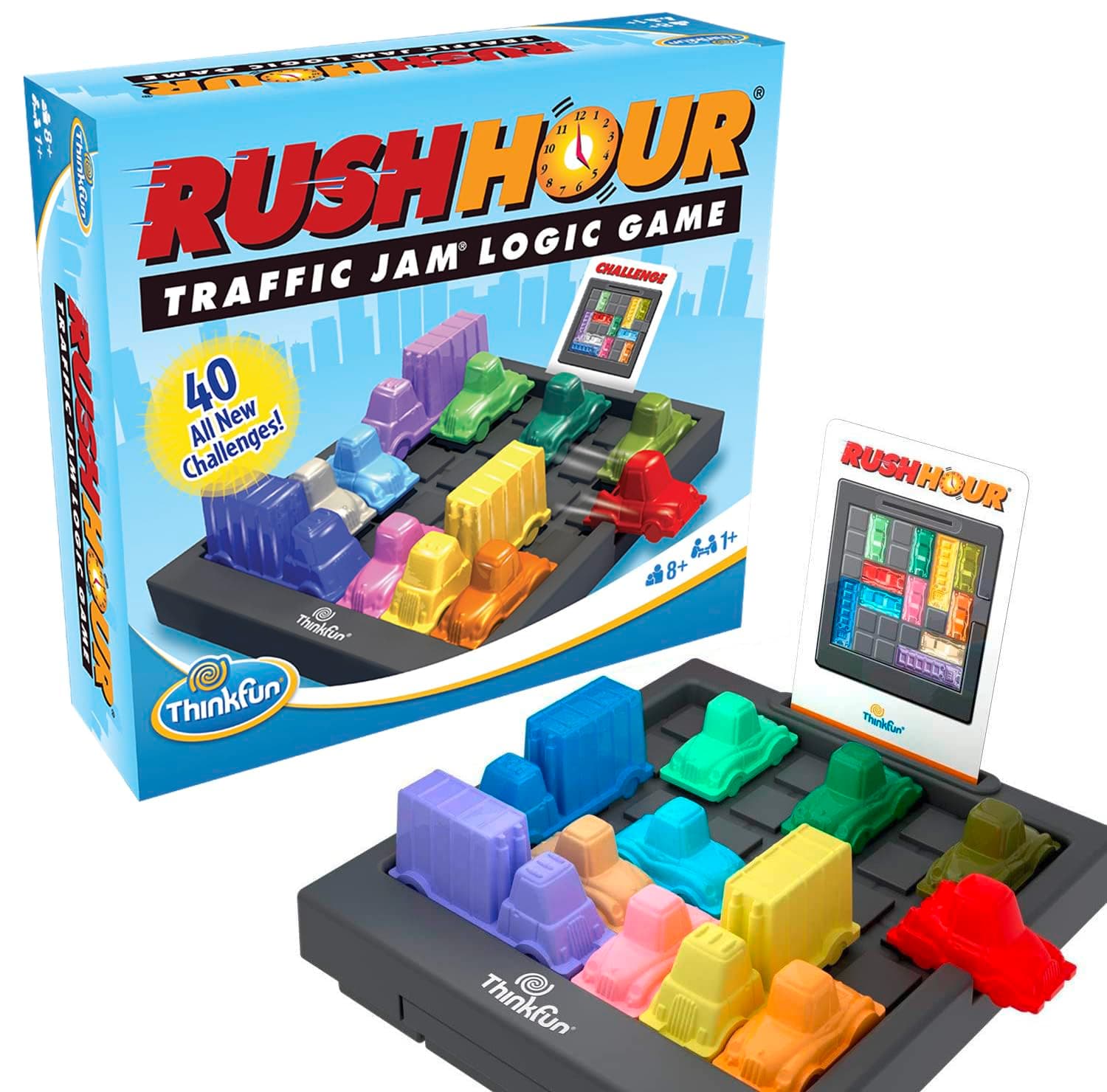 ThinkFun Rush Hour - Traffic Jam Logic, Brain & Challenge Game - STEM Toys for Boys & Girls Age 8 Years Up