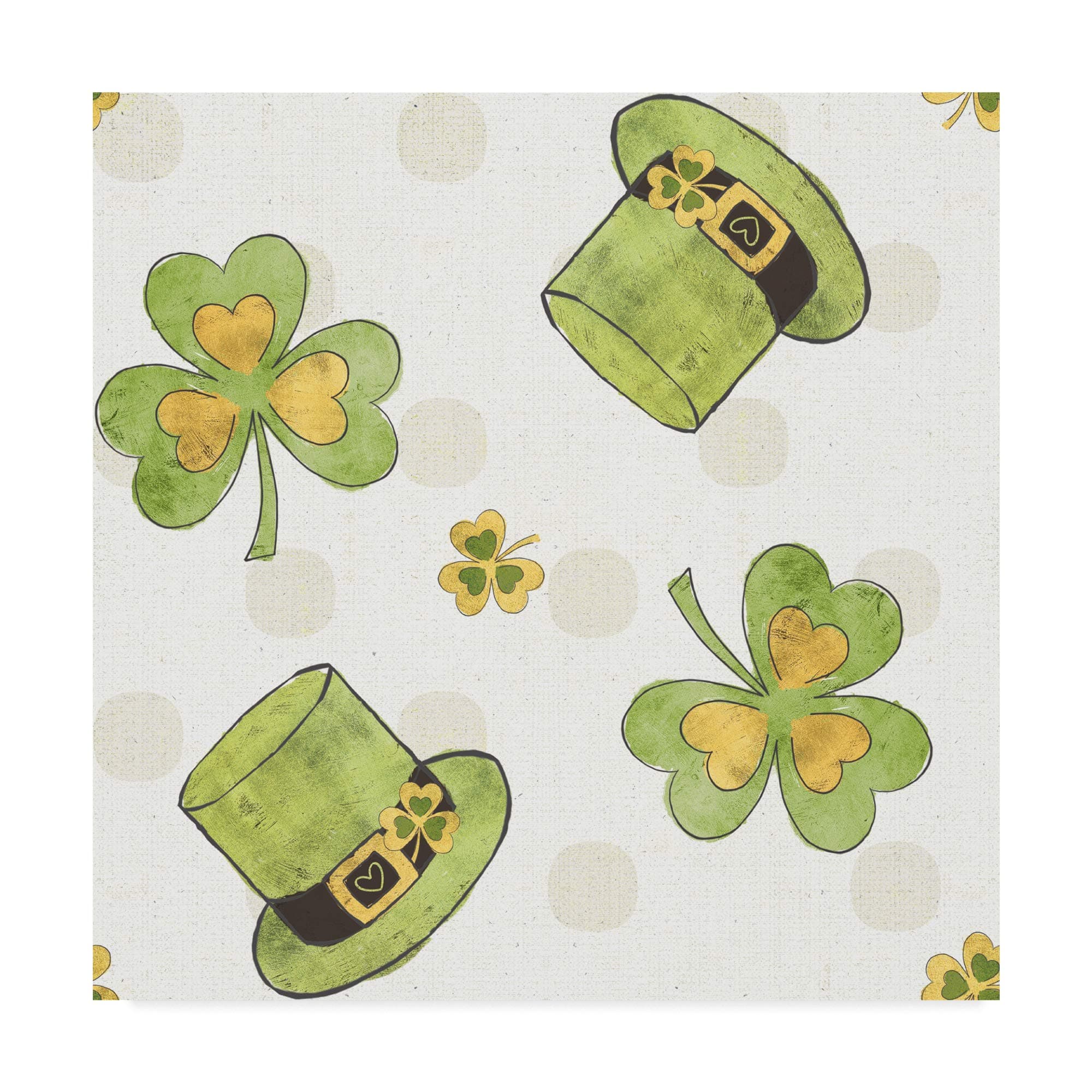 Trademark Fine Art Lucky Cuties Step 01A by Pela Studio, 35x35-Inch Fine Art, Multicolor