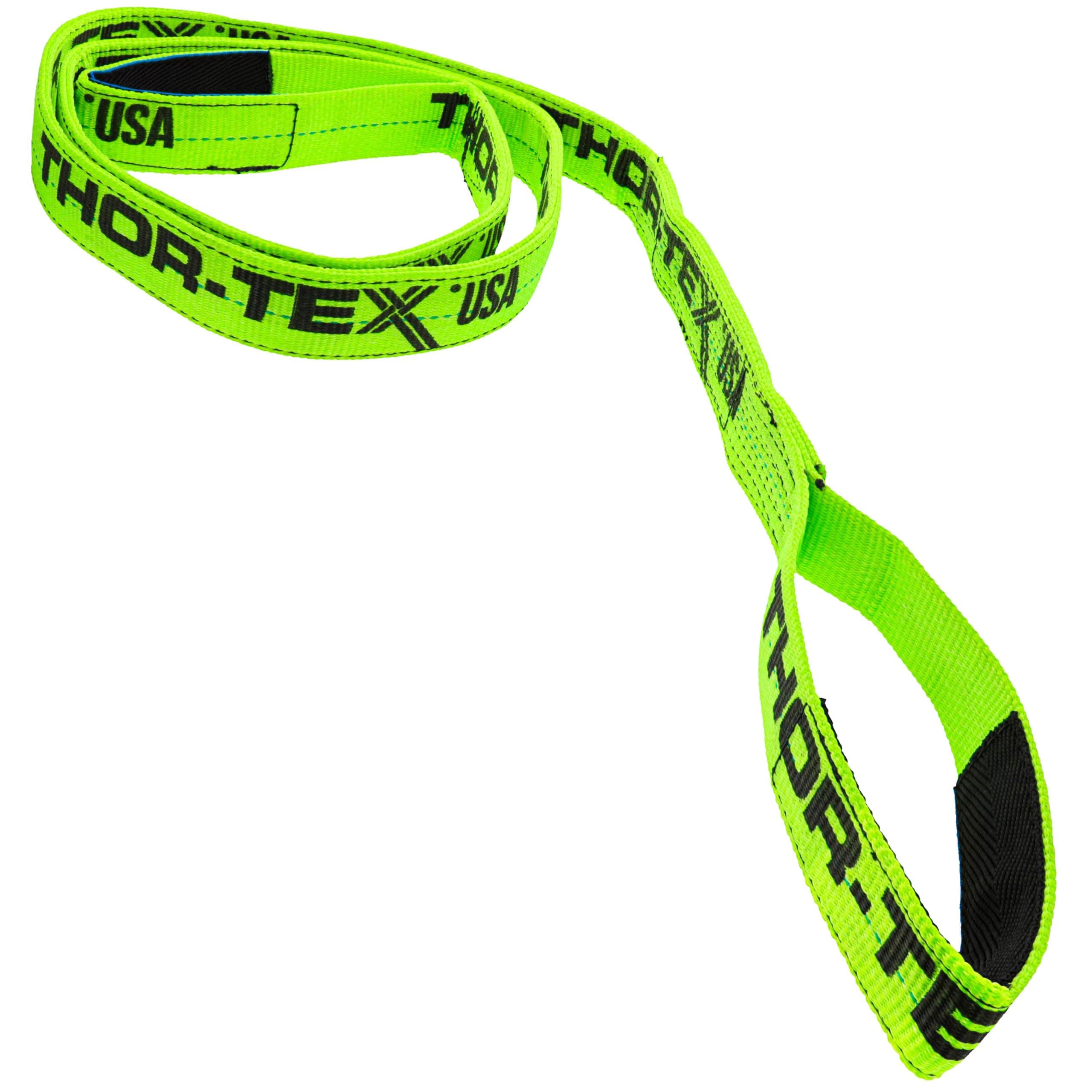 USA 2 Ply, 2" x 20' | Eye x Eye Polyester Web Sling, Cordura Lined | Tow Strap, Lifting Sling Eyes | for Material Handling, Hoisting, Farming and Utility Work | Heavy Duty and Industrial