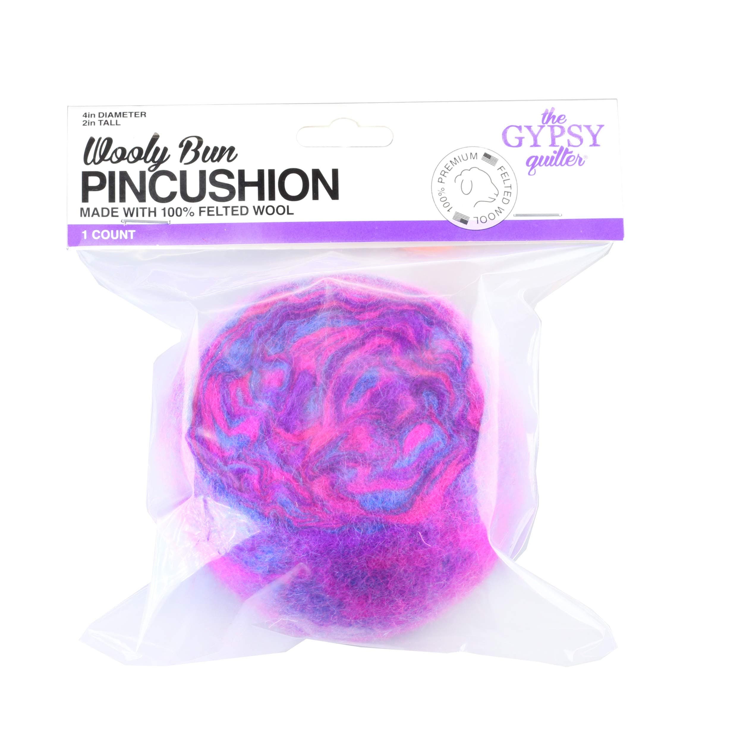 Gypsy Quilter Wooly Bun Pincushion Notions, Purple