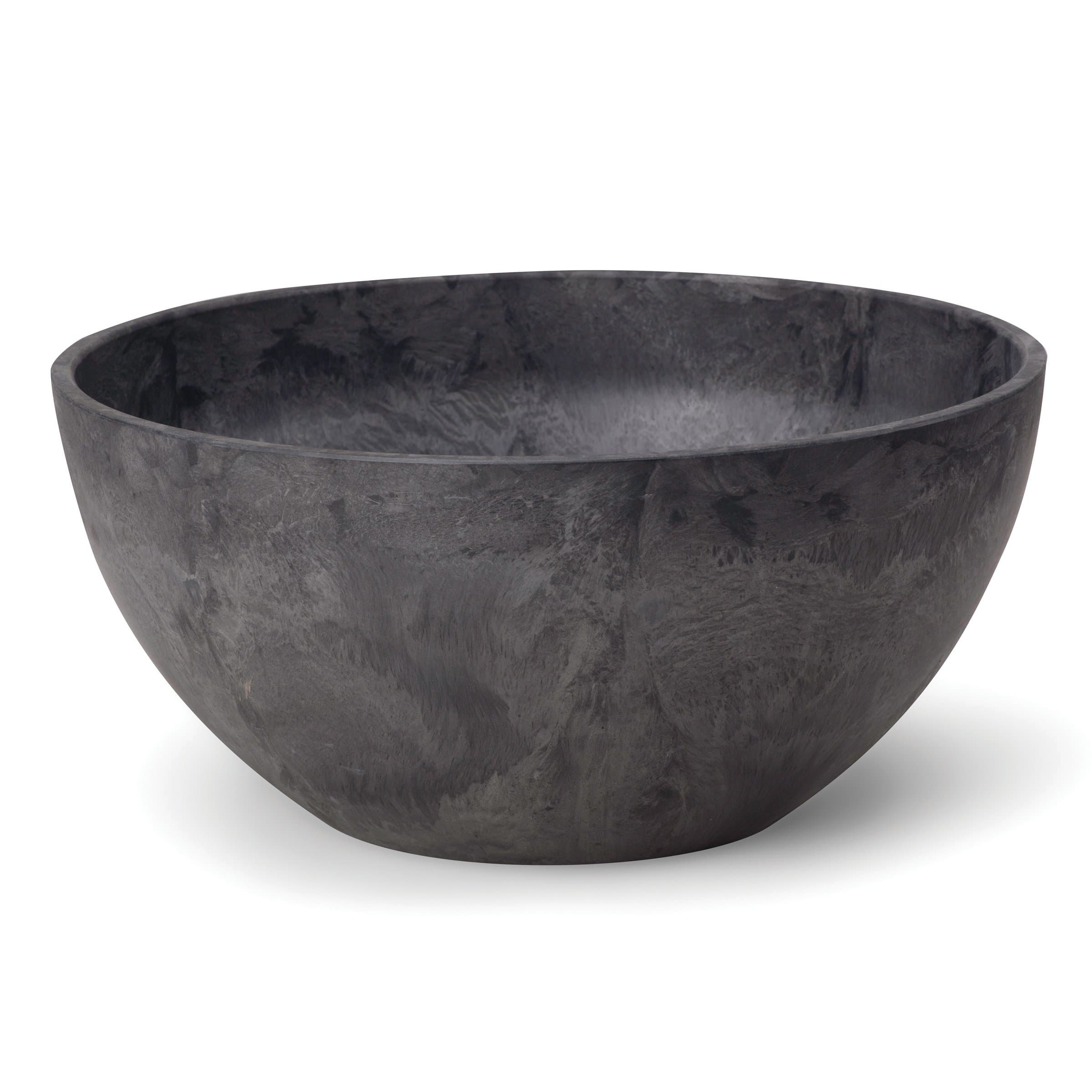 Novelty Napa Bowl Planter, 10-Inch, Black