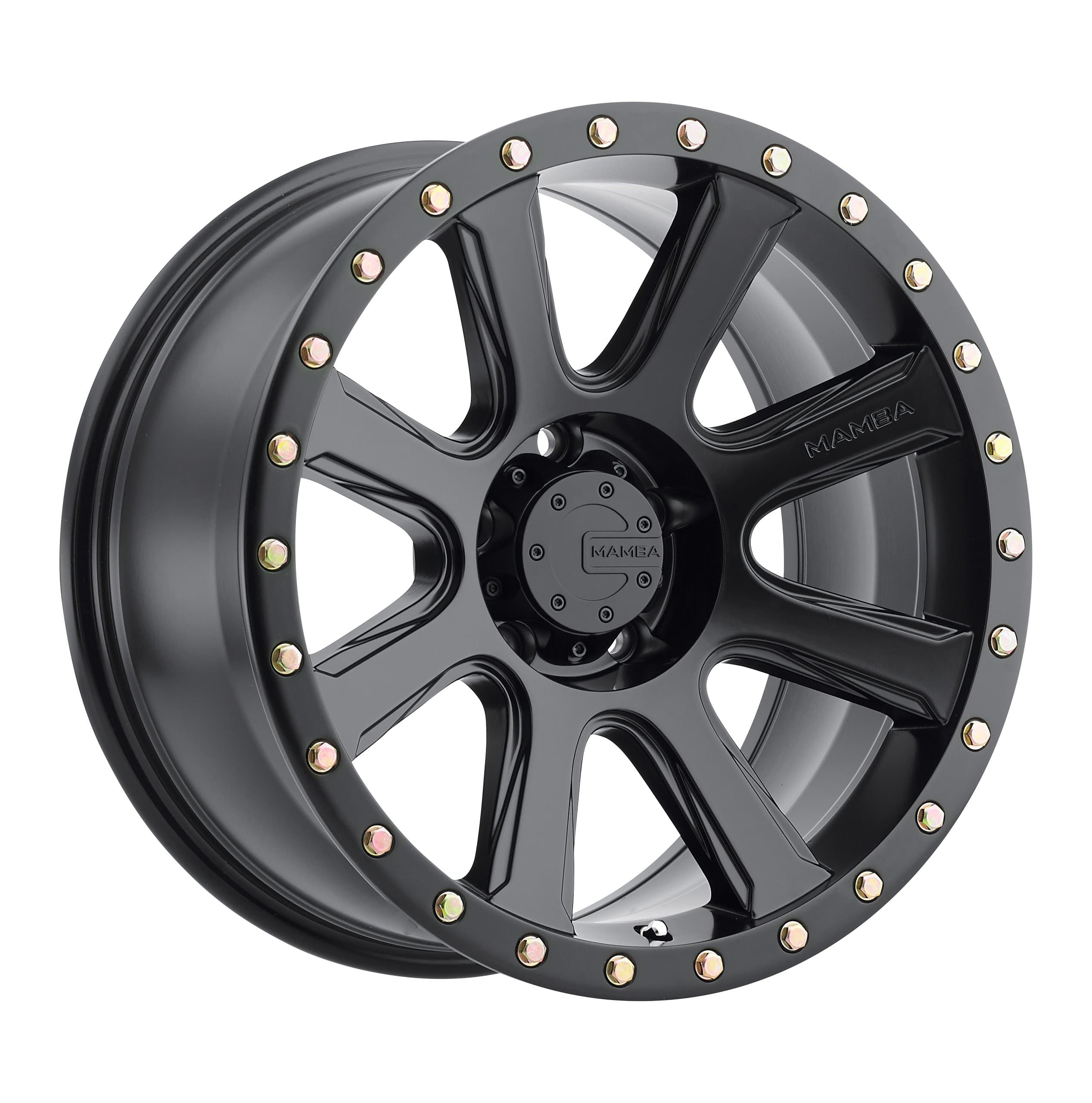 Mamba M16 Matte Black Wheel with Painted and tpms (17 x 9. inches /5 x 139 mm, 19 mm Offset)