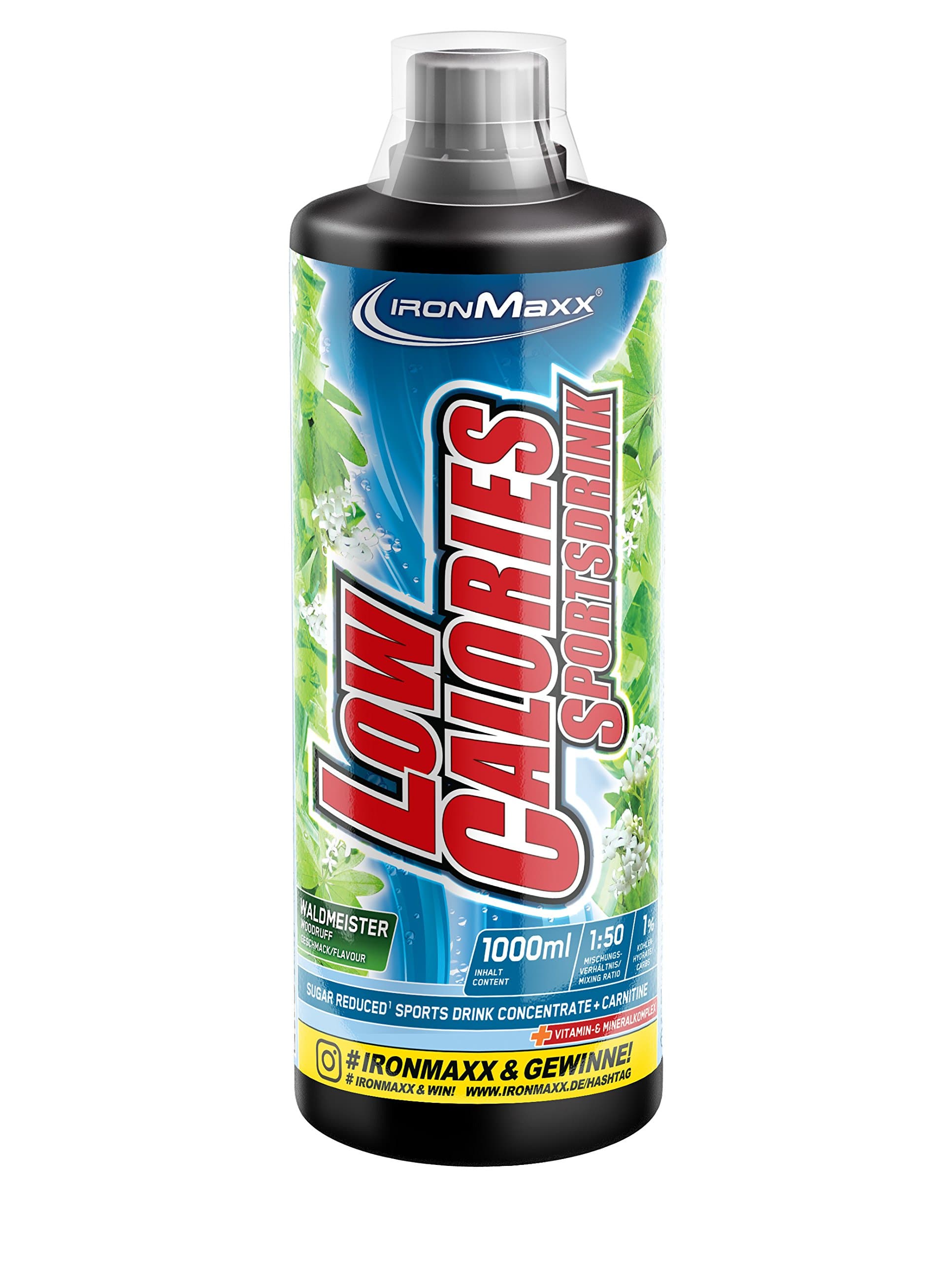 Ironmaxx 1000ml Low Calories Woodruff Sports Drink
