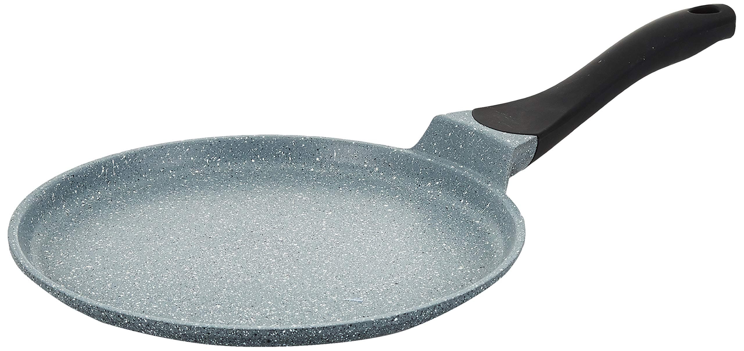 Cast Aluminium 26 CM Speckled Tawa|Long Lasting Non Stick Coating|Non Slip Bakelite Handle|Aluminium Induction base|Induction Compatible-Grey