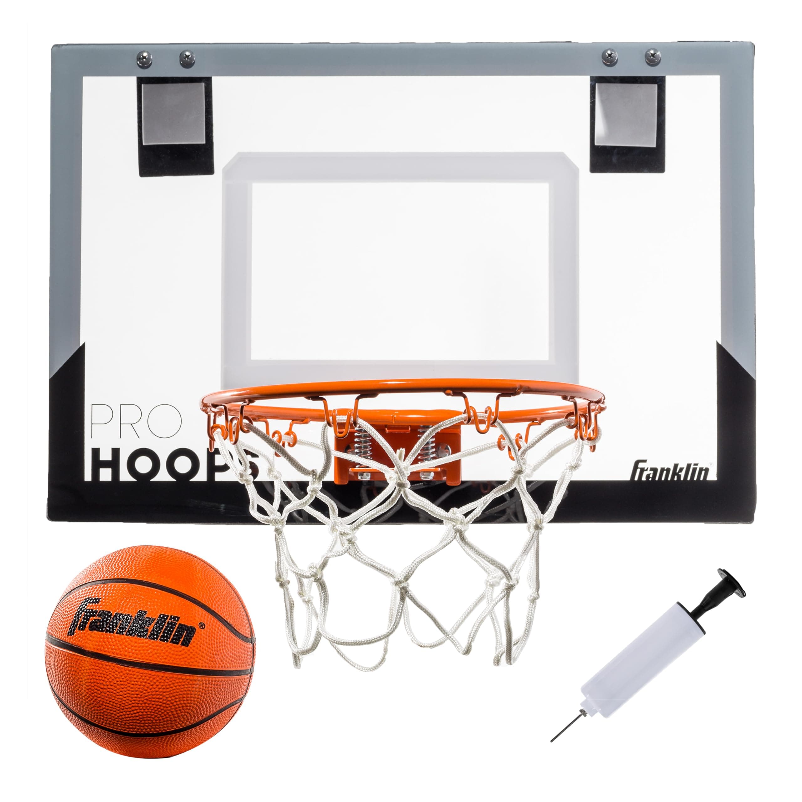 Over The Door Indoor LED Basketball Hoops-Steel Rim Mini Basket-Includes Ball and Pump-Light Up Backboard