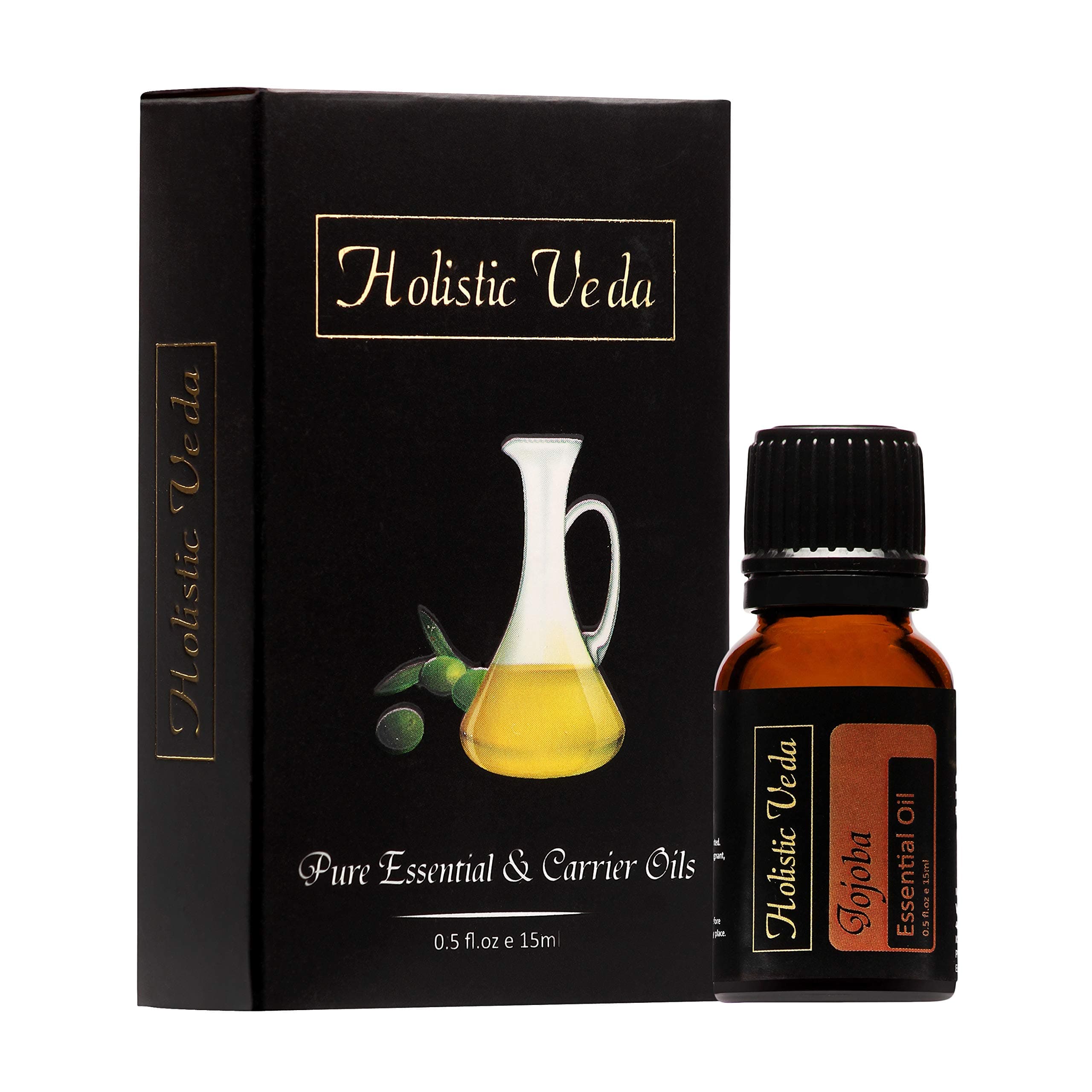 HOLISTIC VEDA Pure jojoba Carrier Oil Cold Pressed Natural and Pure (15 Ml) NP-01