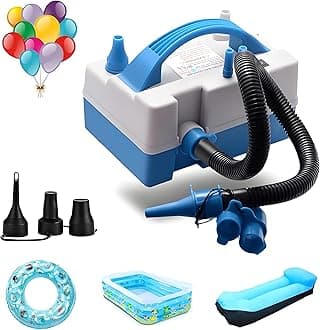 Balloon Pump Electric,Electric Air Pump for Balloons,Portable Dual Nozzle Electric Balloon Inflator/Blower with Multipurpose Hose Extension,for Party Decoration,Inflatable Pool Bed