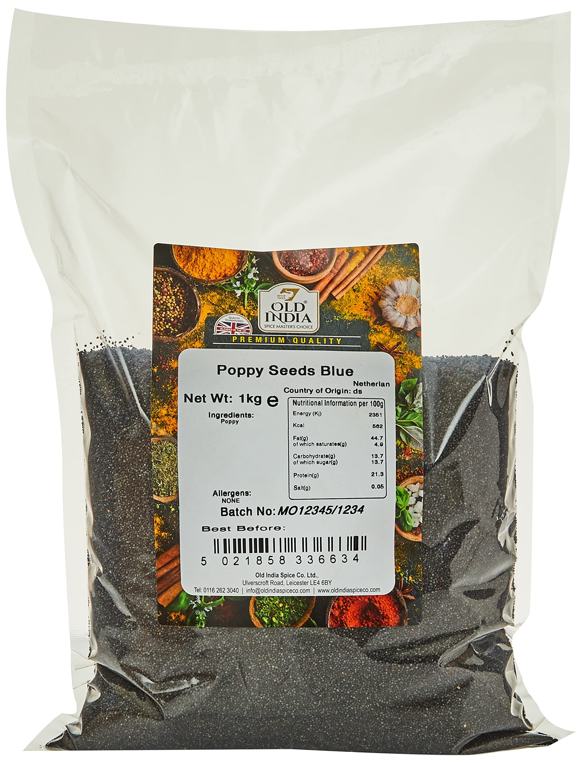 Old India Poppy Seeds Blue 1 Kg