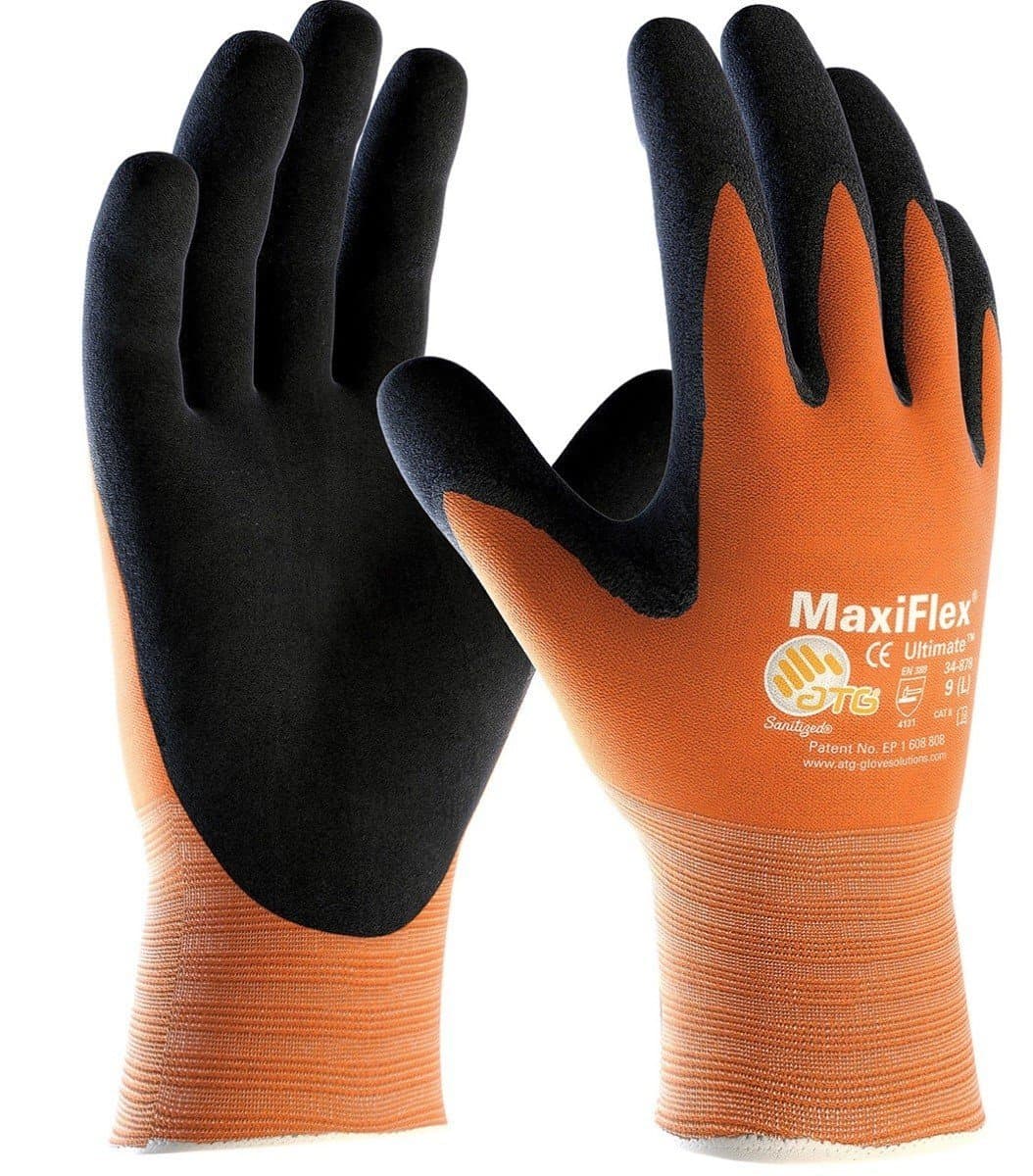 PIP 34-8014 Maxiflex Ultimate Nitrile Coated Micro-Foam Grip Nylon Glove Size XL (12 Pairs)