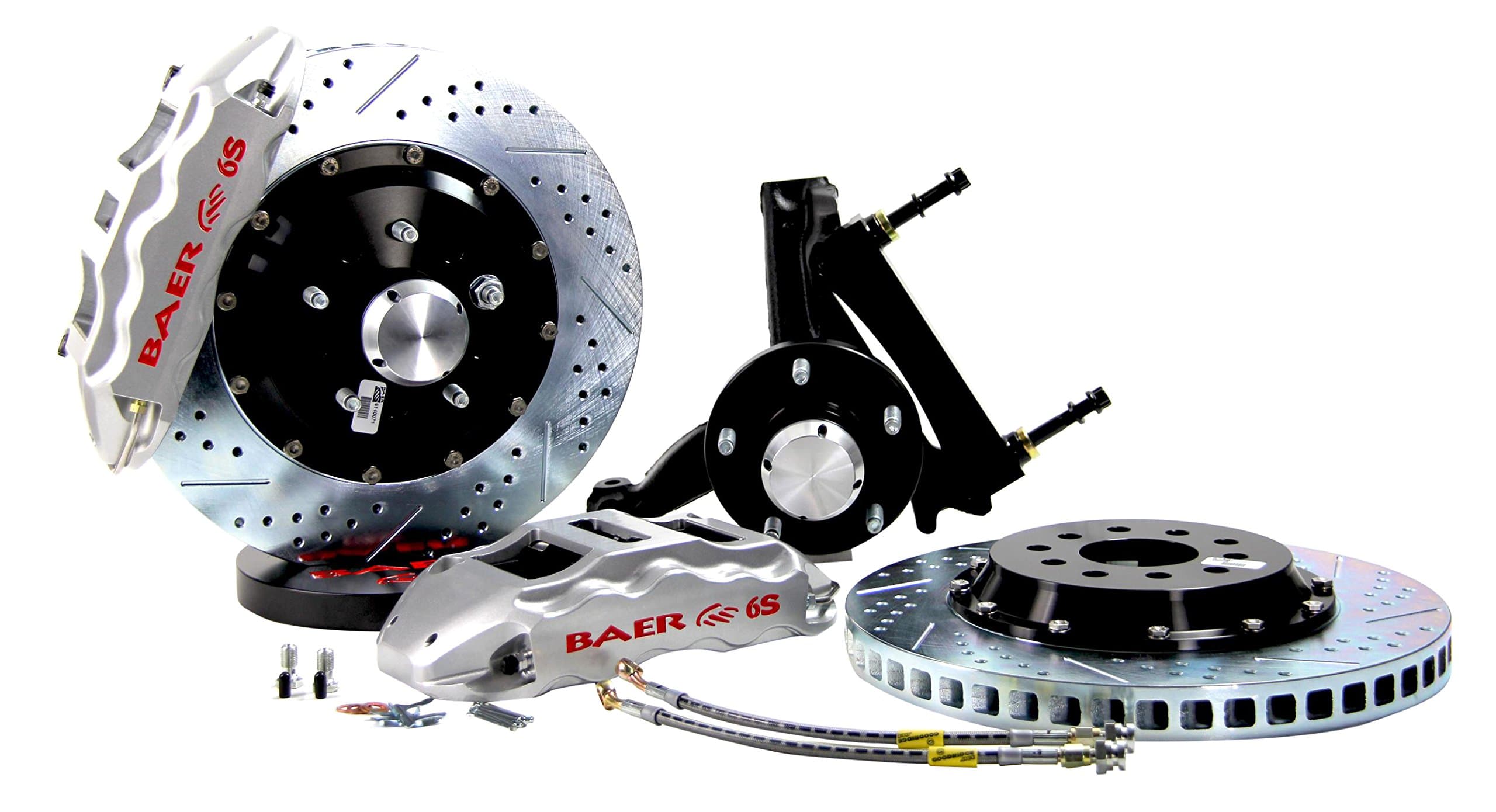 BAER BRAKES 4301107S-BKCZ Brake System (14" Front Extreme+ Silver 78-87 GM G Body Modified Stock Spindles), 1 Pack