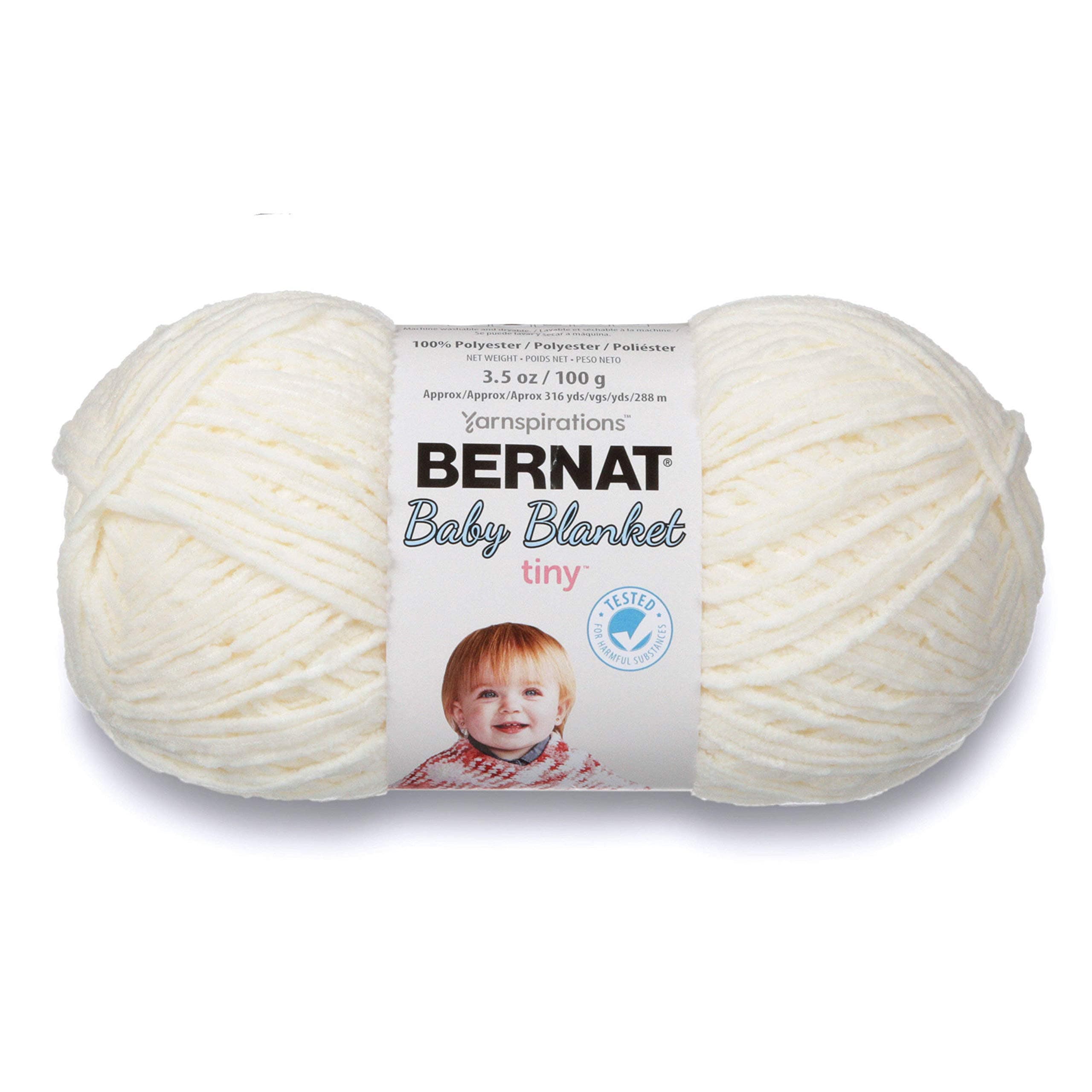 Bernat Baby Blanket Tiny Yarn, 3.5 oz, Gauge 4 Medium, Polar Bear