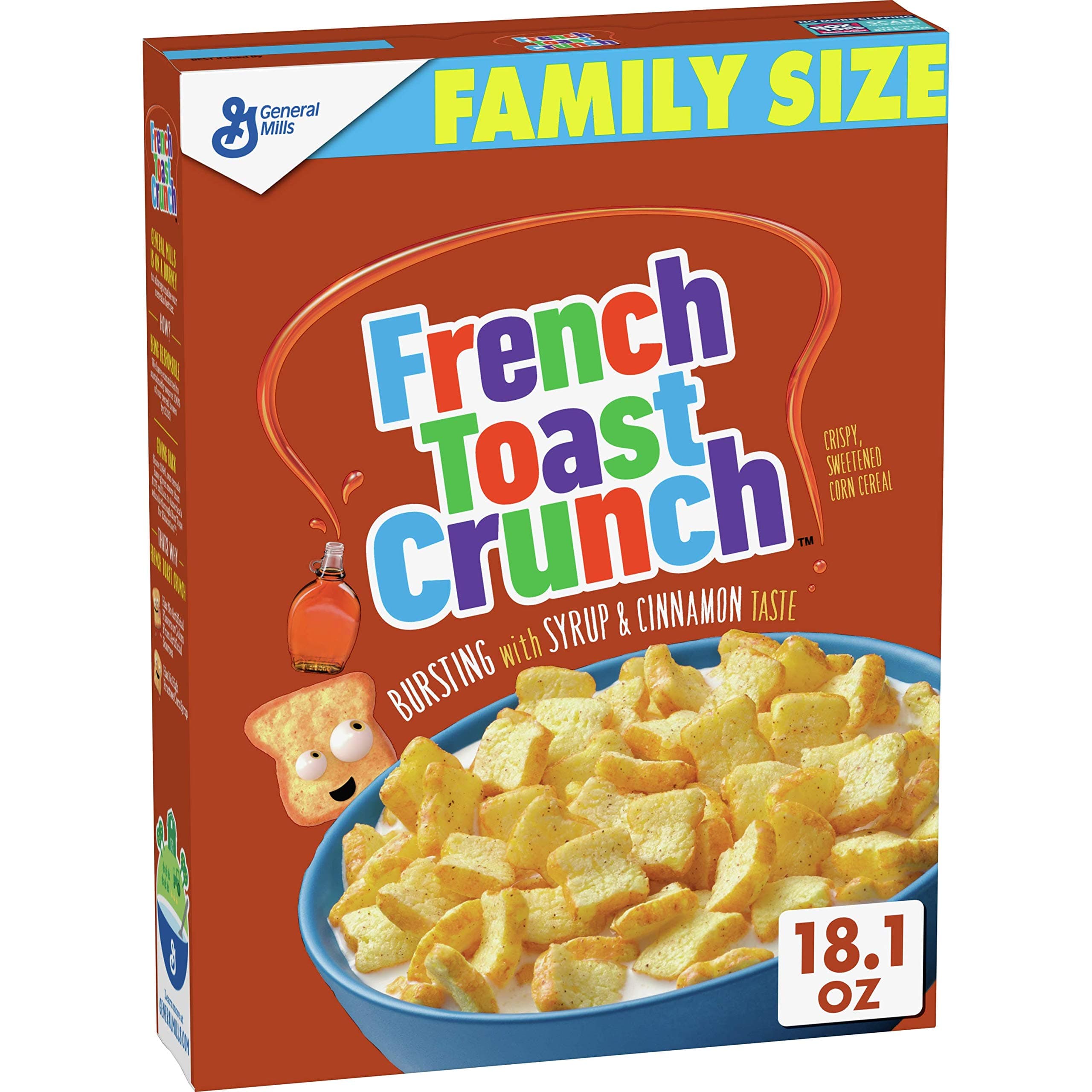 French Toast Crunch, Crispy Corn Cereal 18.1 oz/513 g, 1 Box