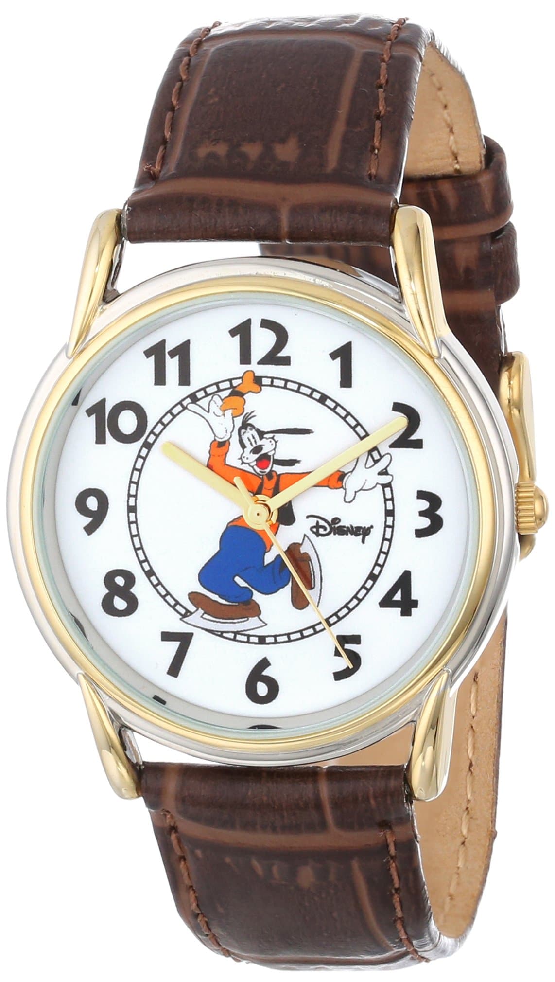 Disney Men's D064S003 Goofy Brown Leather Strap Watch