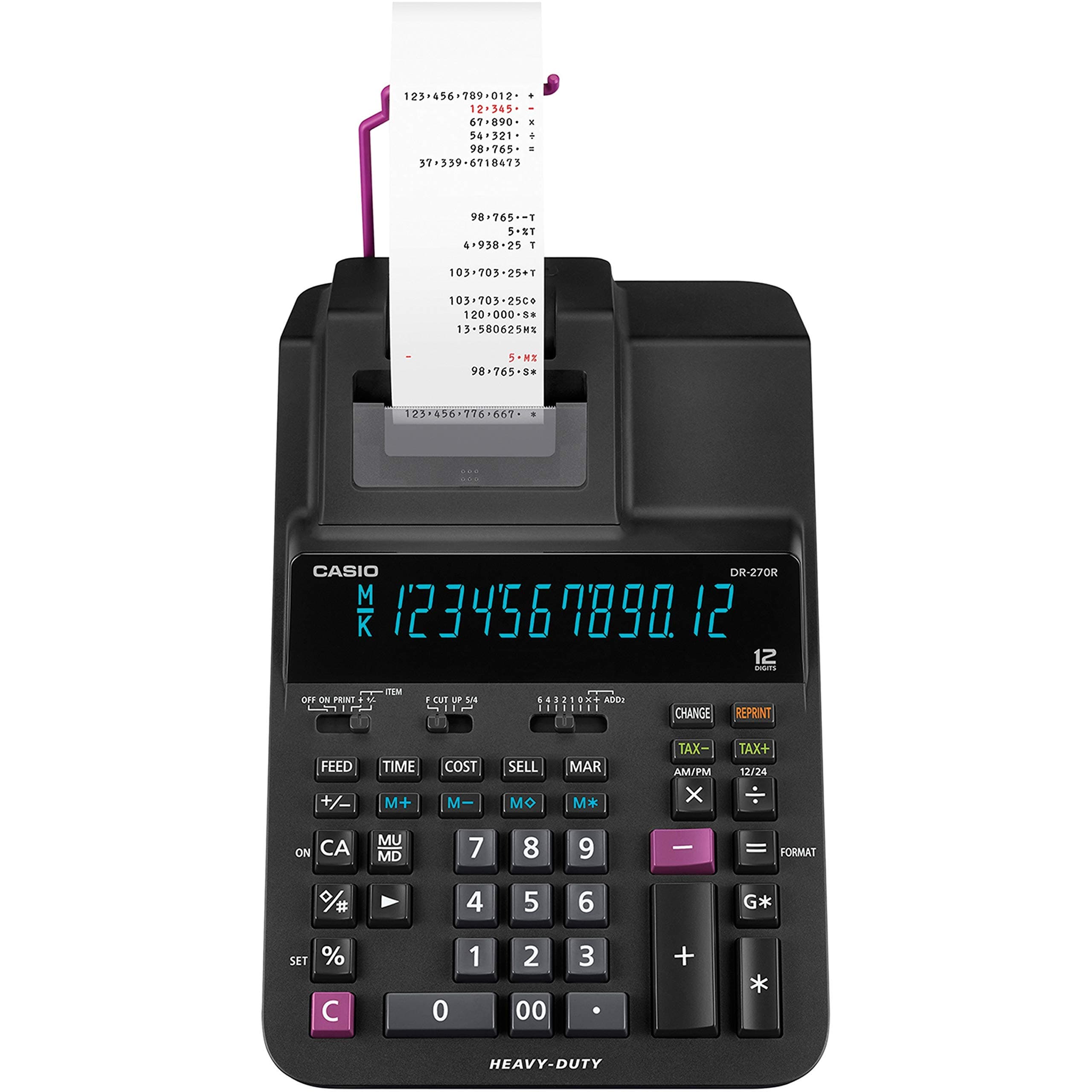 Casio DR-270R, Full-sized Heavy-Duty Desktop Printing Calculator (New version of The DR-270TM)