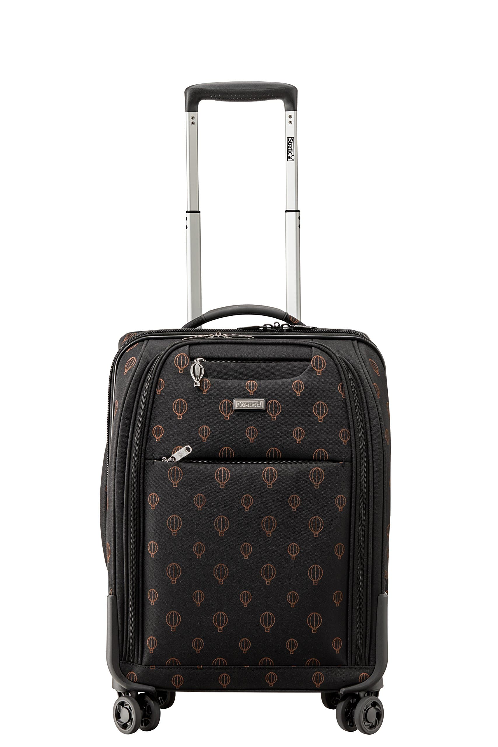 Stratic P-A-Y-L Koffer S Hand Luggage, 55 cm, 39 liters, Black (Black-Cognac)