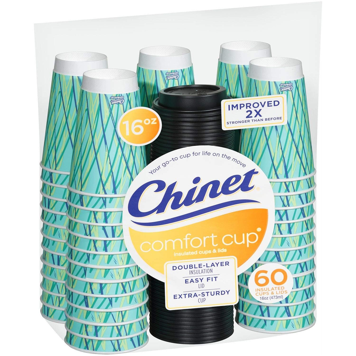 Chinet 16 Oz Comfort Cups, 60 Count