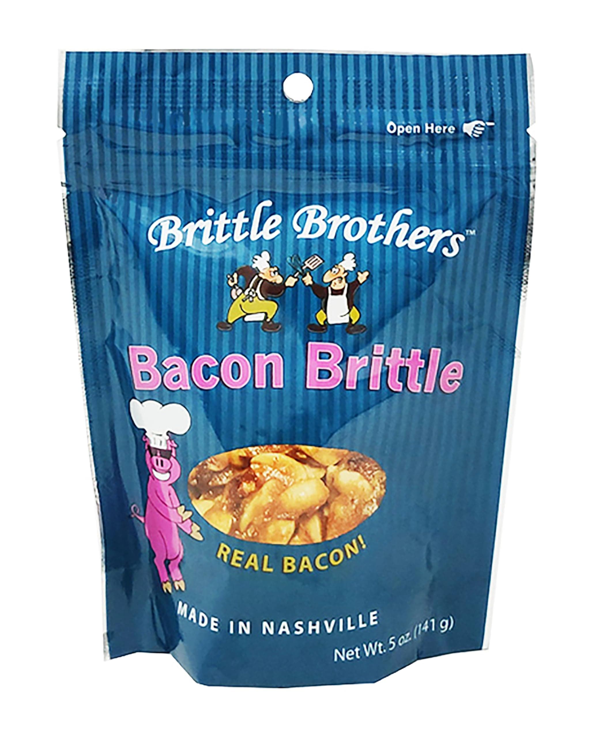 Brittle Brothers Bacon Peanut Brittle - 5 oz Gift Bag - Gourmet Candy