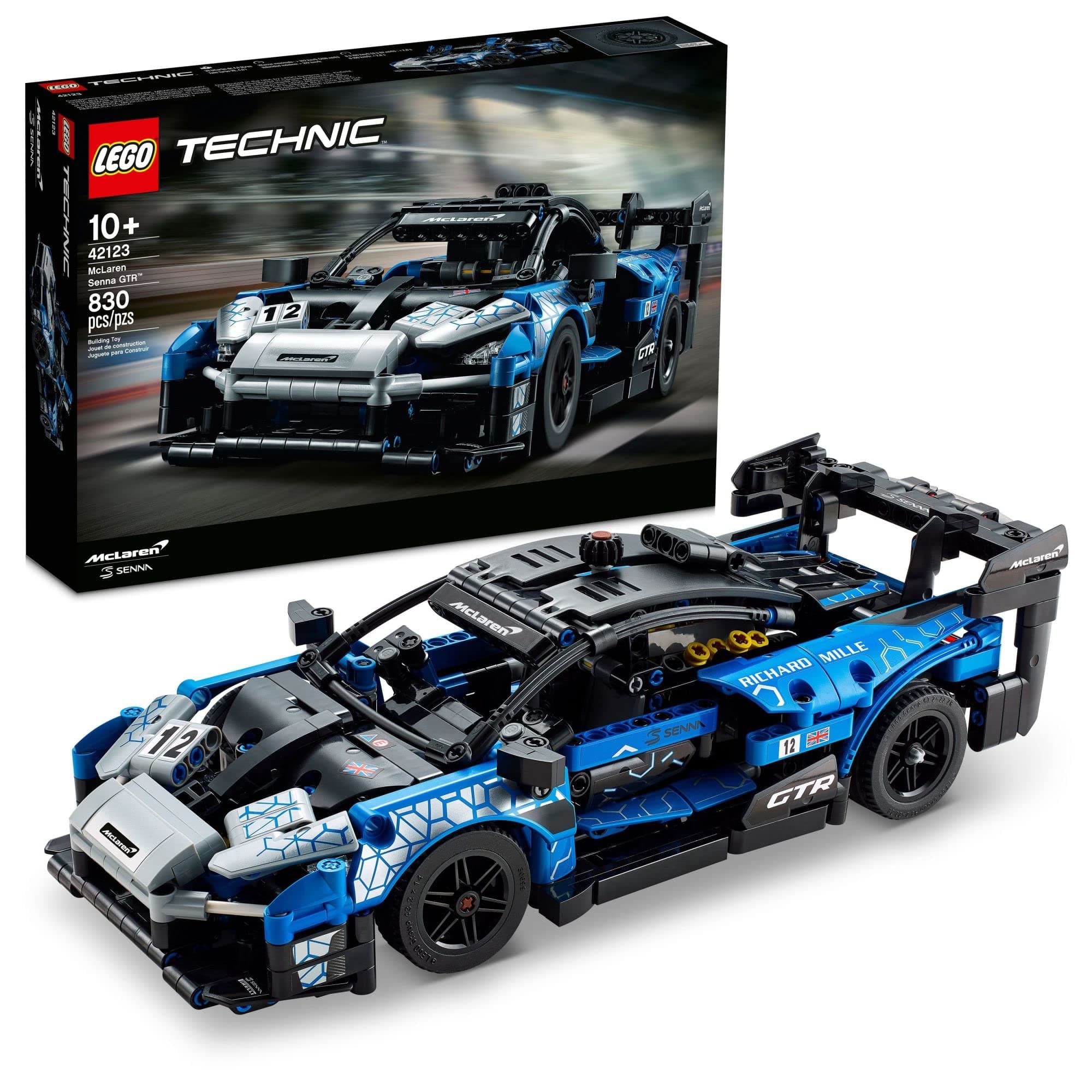 Technic McLaren Senna GTR 42123 Racing Sports Collectable Model Car Building Kit, Car Construction Toy, Gift Idea for Kids, Boys and Girls